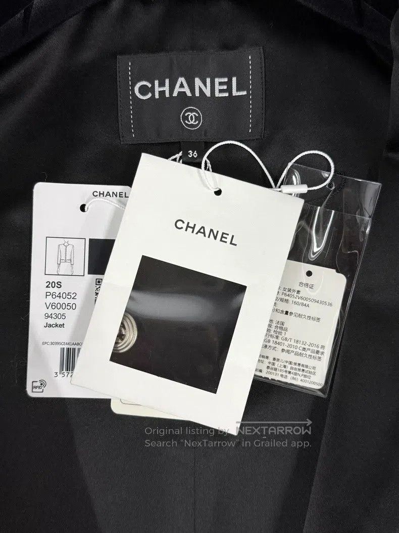Chanel Chanel Roof series black silk silver rolled coat Size XS / US 0-2 / IT 36-38 - 4 Thumbnail