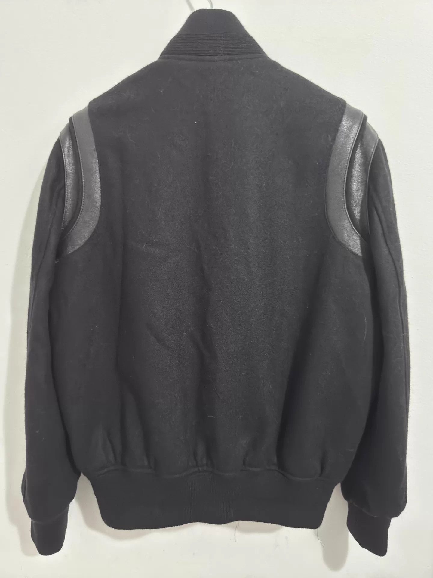 Saint Laurent Paris SLP 18FW Black Warrior Paneled Baseball Jacket Size US S / EU 44-46 / 1 - 3 Thumbnail
