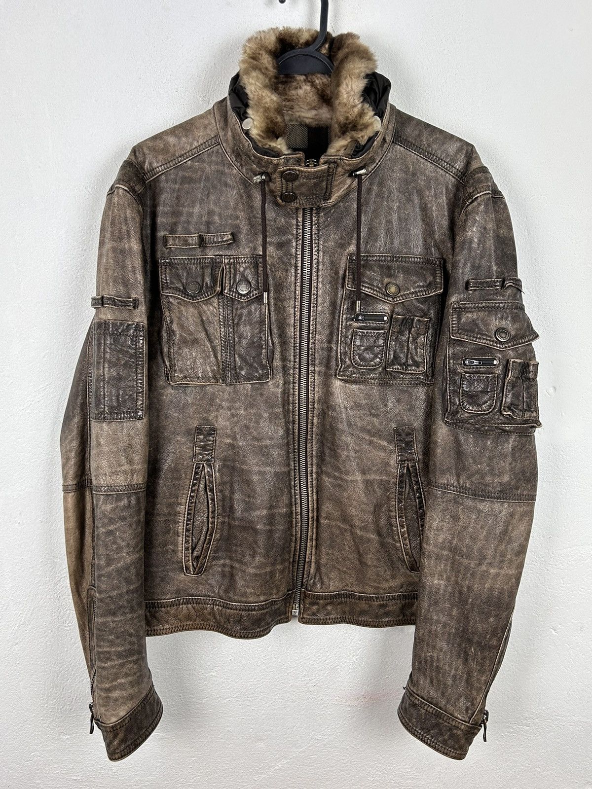 Dolce & Gabbana Dolce & Gabbana Rabbit Fur Multipocket Calf Leather ...