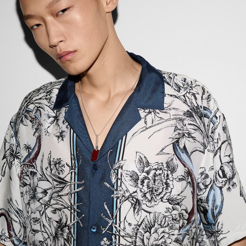 Gucci o1loc1c0226 794907 Printed Silk Shirt in Multicolor Size US M / EU 48-50 / 2 - 2 Thumbnail