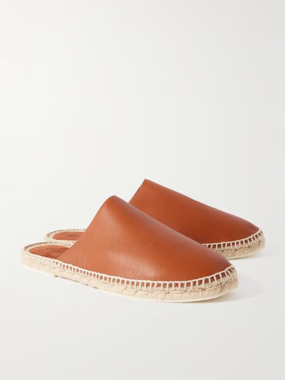 Loro Piana o1srvl11e0225 Seaside Walk Leather Backless Espadrilles Size US 11 / EU 44 - 5 Thumbnail