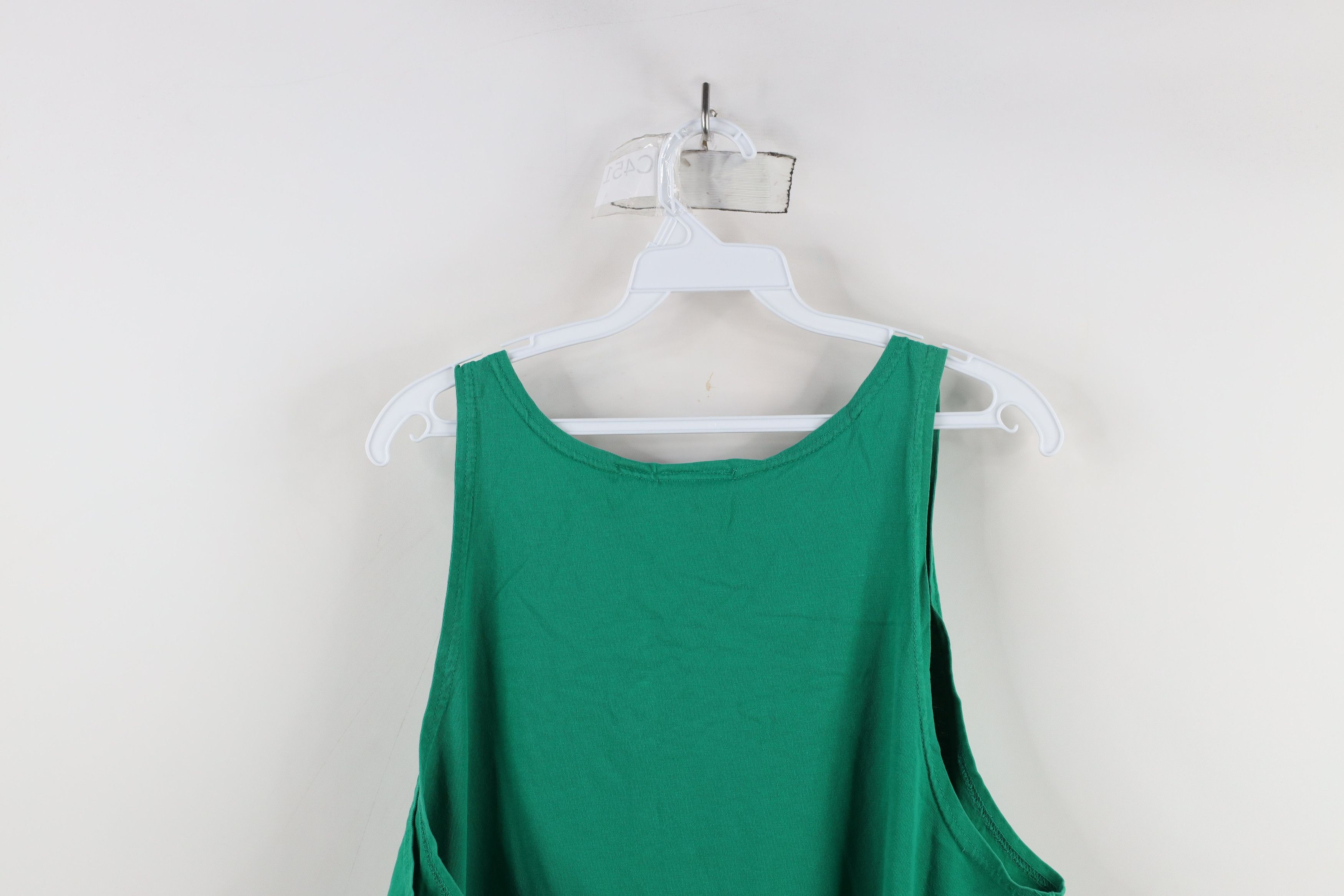 Vintage Vintage 90s Streetwear Blank Tank Top T-Shirt Kelly Green Size US M / EU 48-50 / 2 - 12 Thumbnail