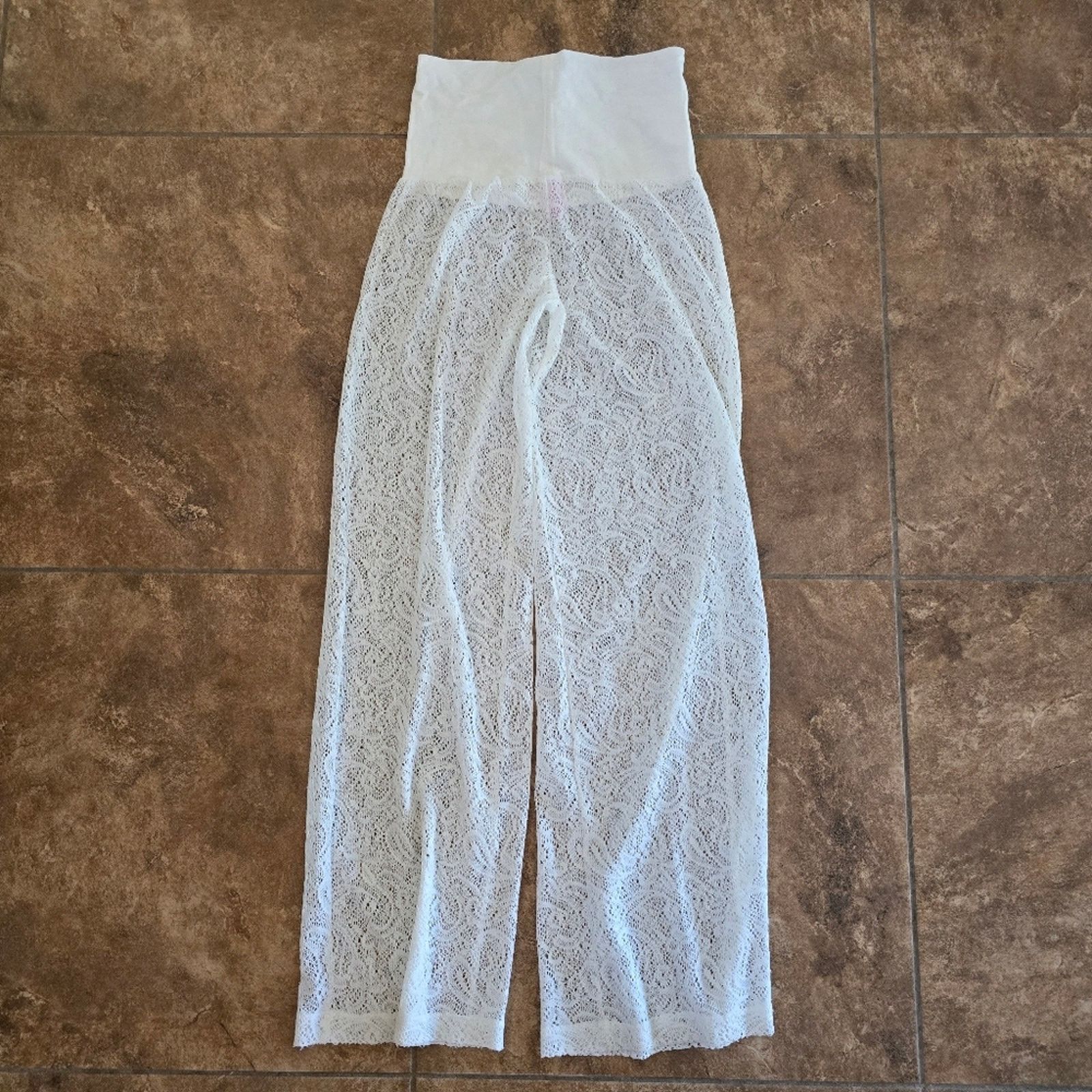 Other White | XHLN | Laced Wide Leg Pant Size 27" / US 4 / IT 40 - 2 Thumbnail