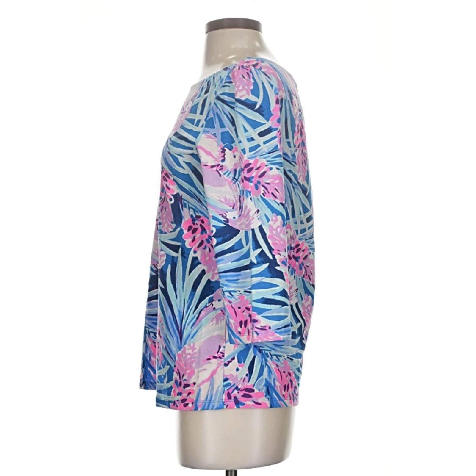 Other Lilly Pulitzer Waverly Top Mr. Peacock Tropical Print Sz S Size S / US 4 / IT 40 - 4 Thumbnail