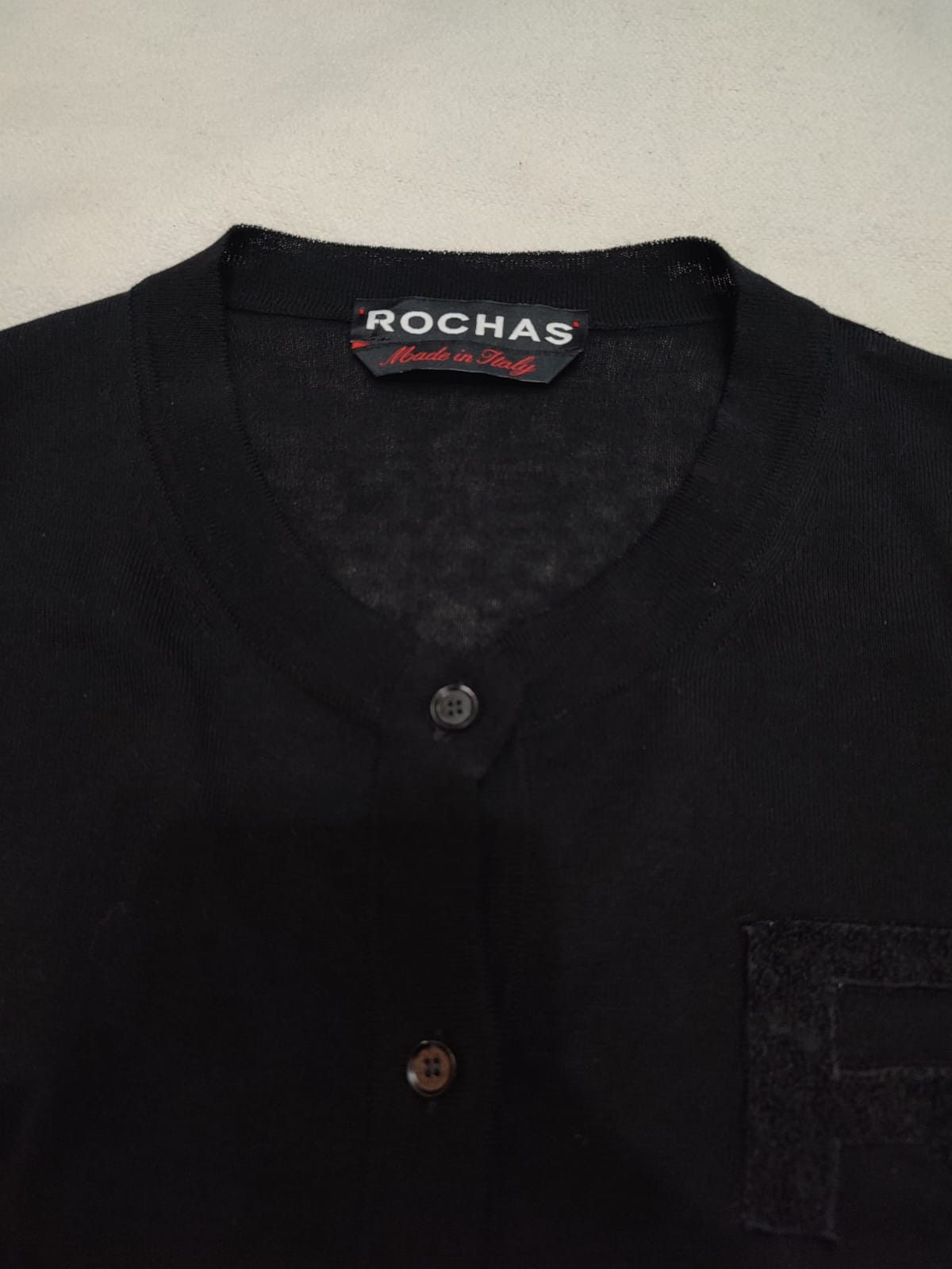 Designer × Rochas × Vintage 💥Vintage Rochas Logo Cardigan Size M / US 6-8 / IT 42-44 - 5 Thumbnail