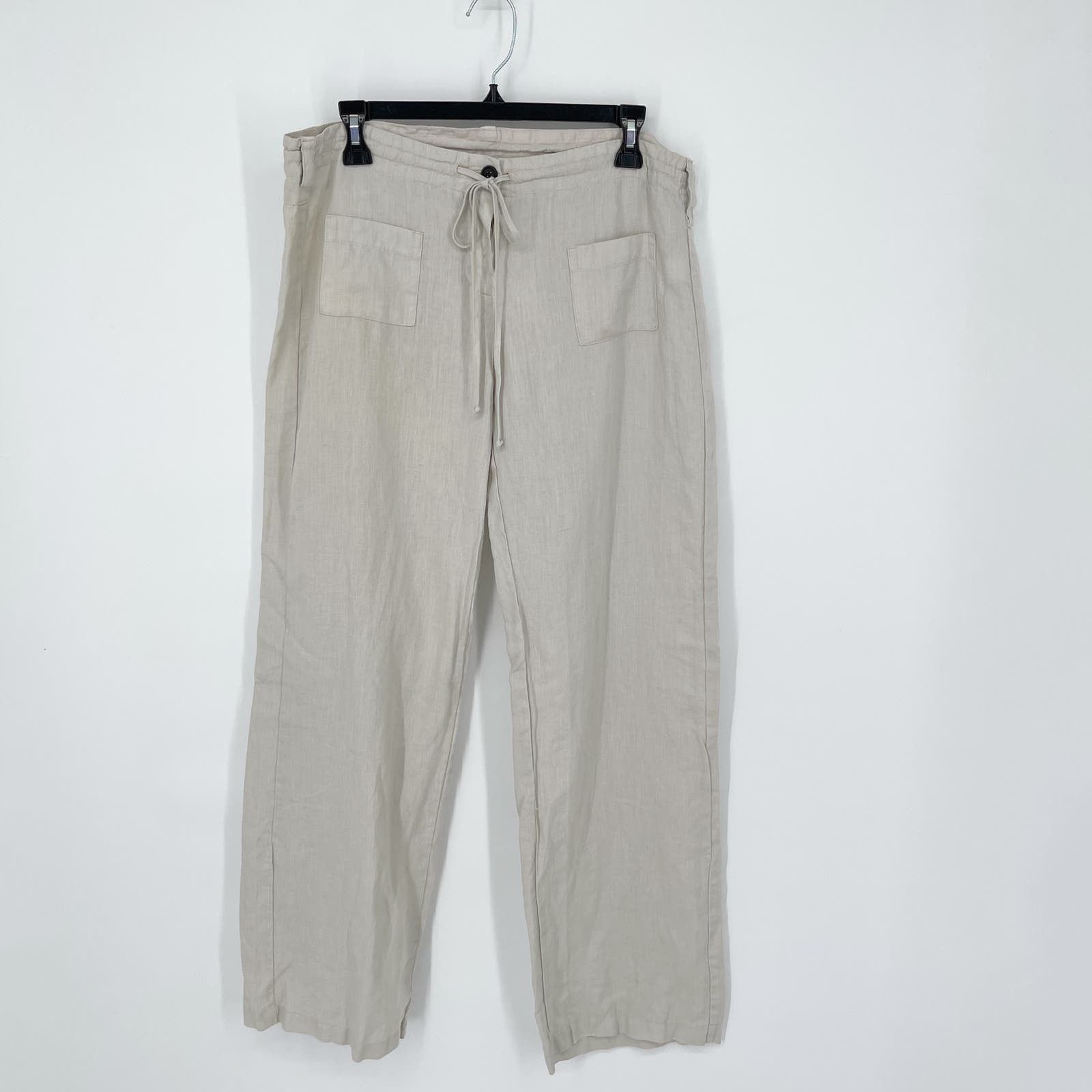 image of Johnny Was New Regular Fit Pants Drawstring New Size S Gray in Grey, Women's