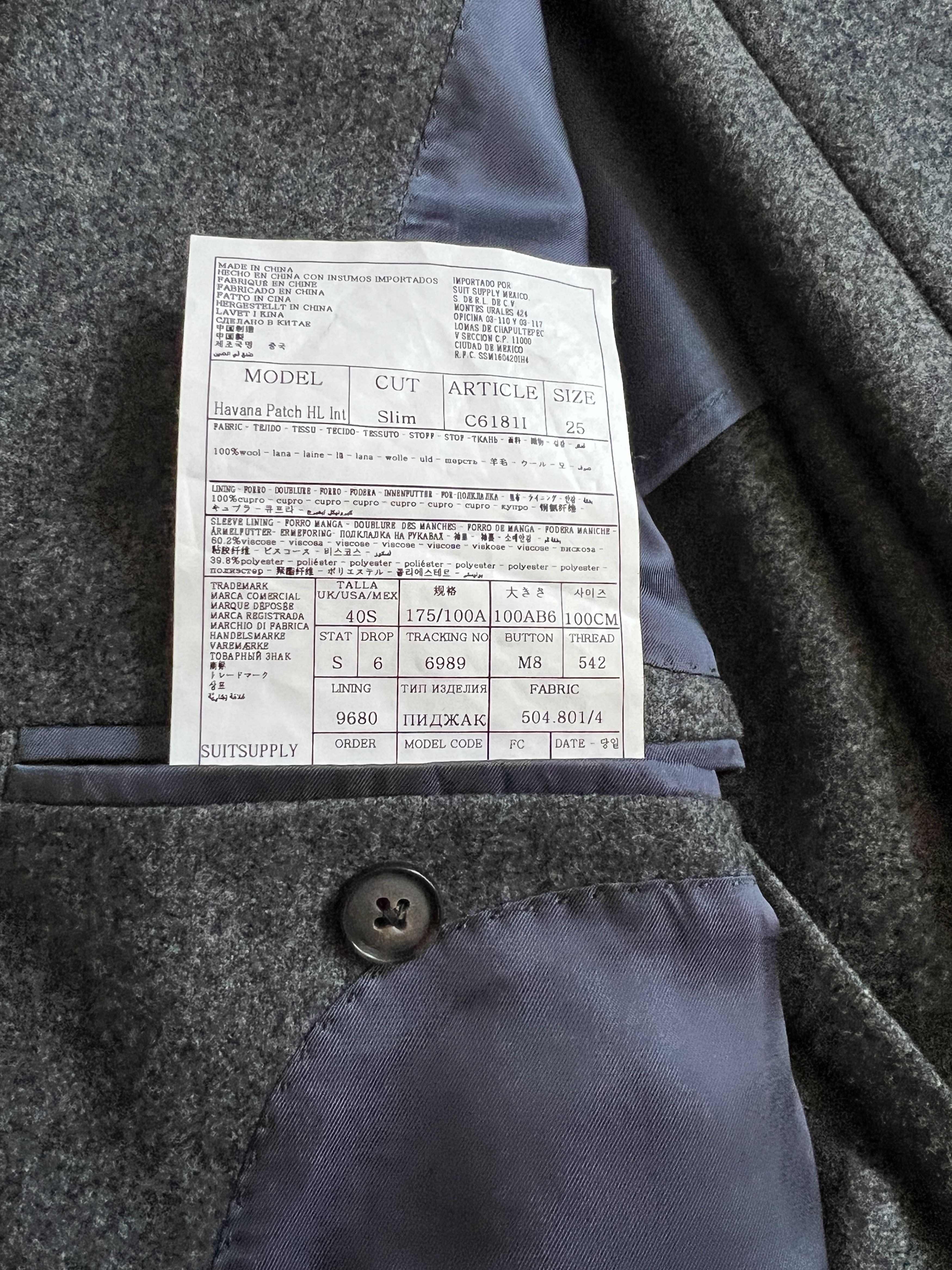 Suitsupply Suitsupply 38 S Havana Suit Mid Gray Size 38S - 6 Thumbnail