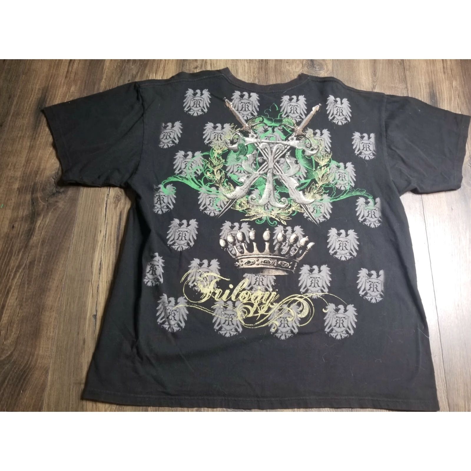 Gloverall Trilogy Mens T-Shirt – MMA Fighter All Over Print, Short Sleeve, 2XL, Black, Graphic Tee Size US XXL / EU 58 / 5 - 2 Thumbnail