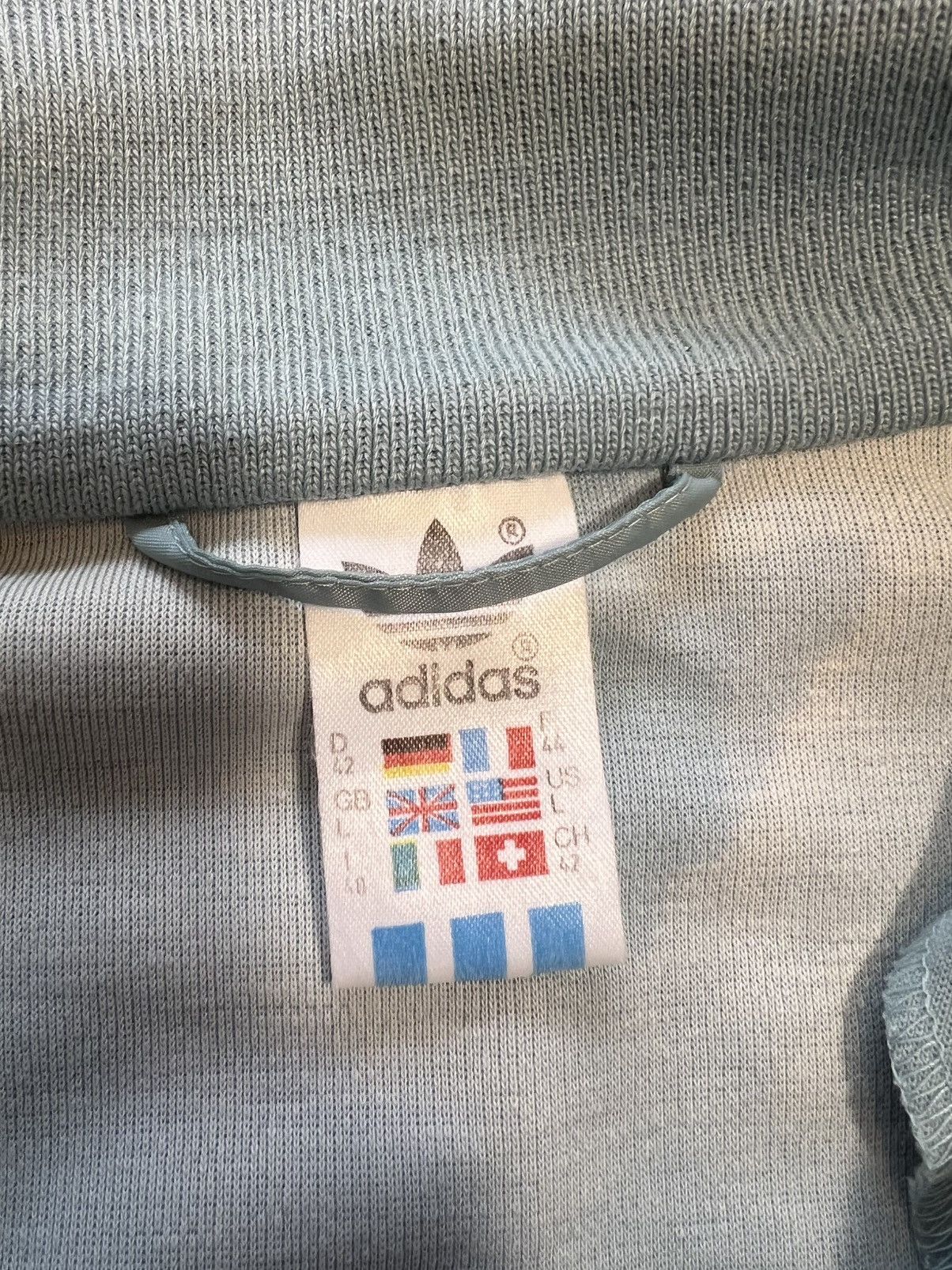 Adidas × Vintage Sweatshirt Zip Up Adidas Vintage Track Jacket Big Logo Rare Size US M / EU 48-50 / 2 - 12 Thumbnail