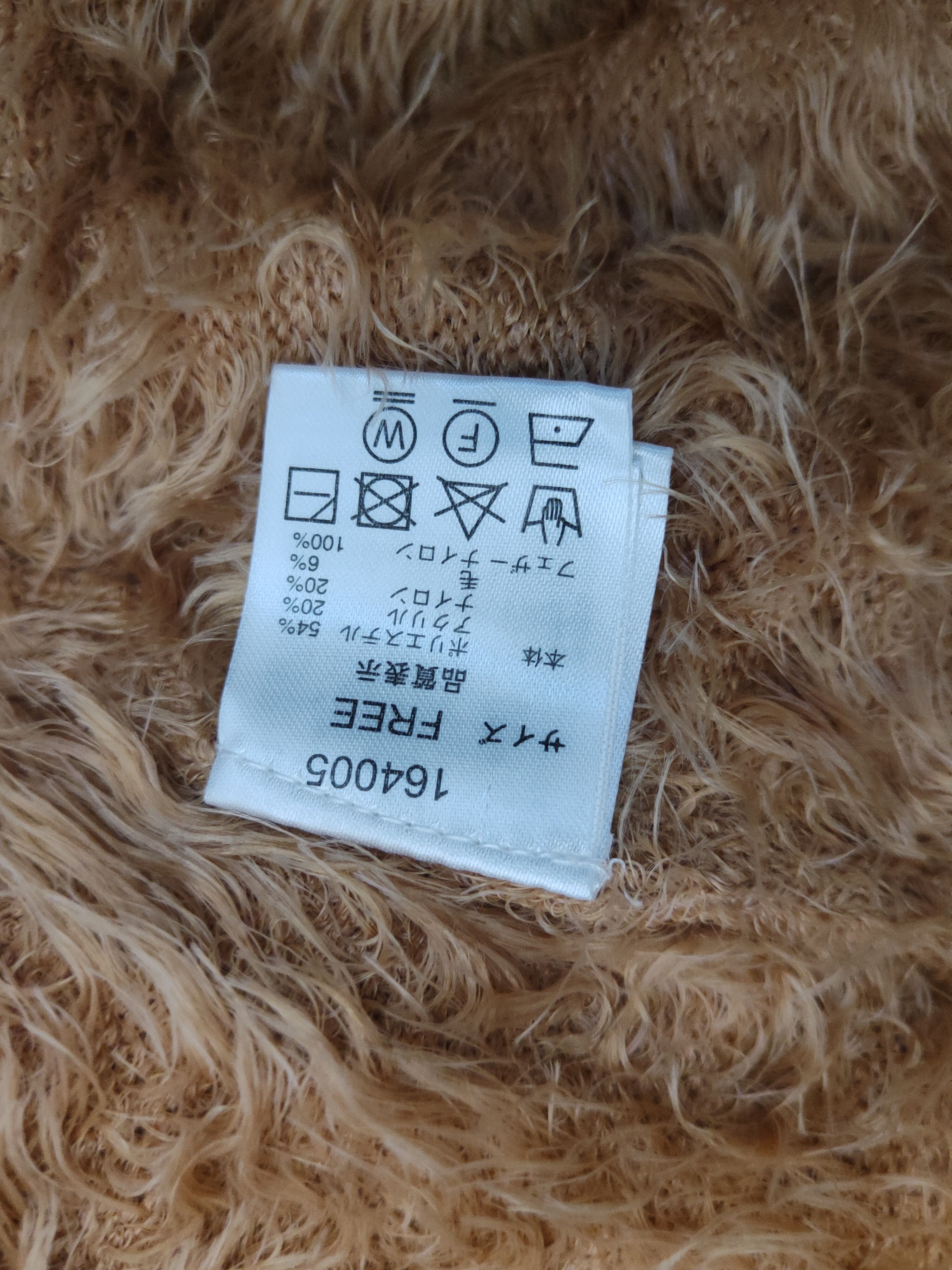 DL Bou Jeloud Beige Fur Mohair Knitwear #46-446