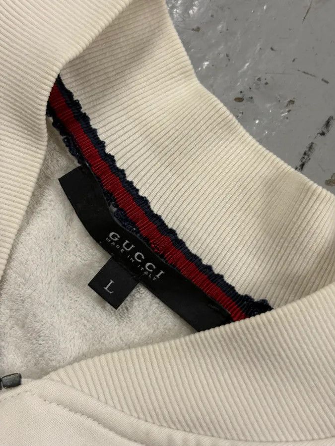 Gucci AW2006 Gucci White Propaganda Zip-up Sweater Size US M / EU 48-50 / 2 - 8 Thumbnail