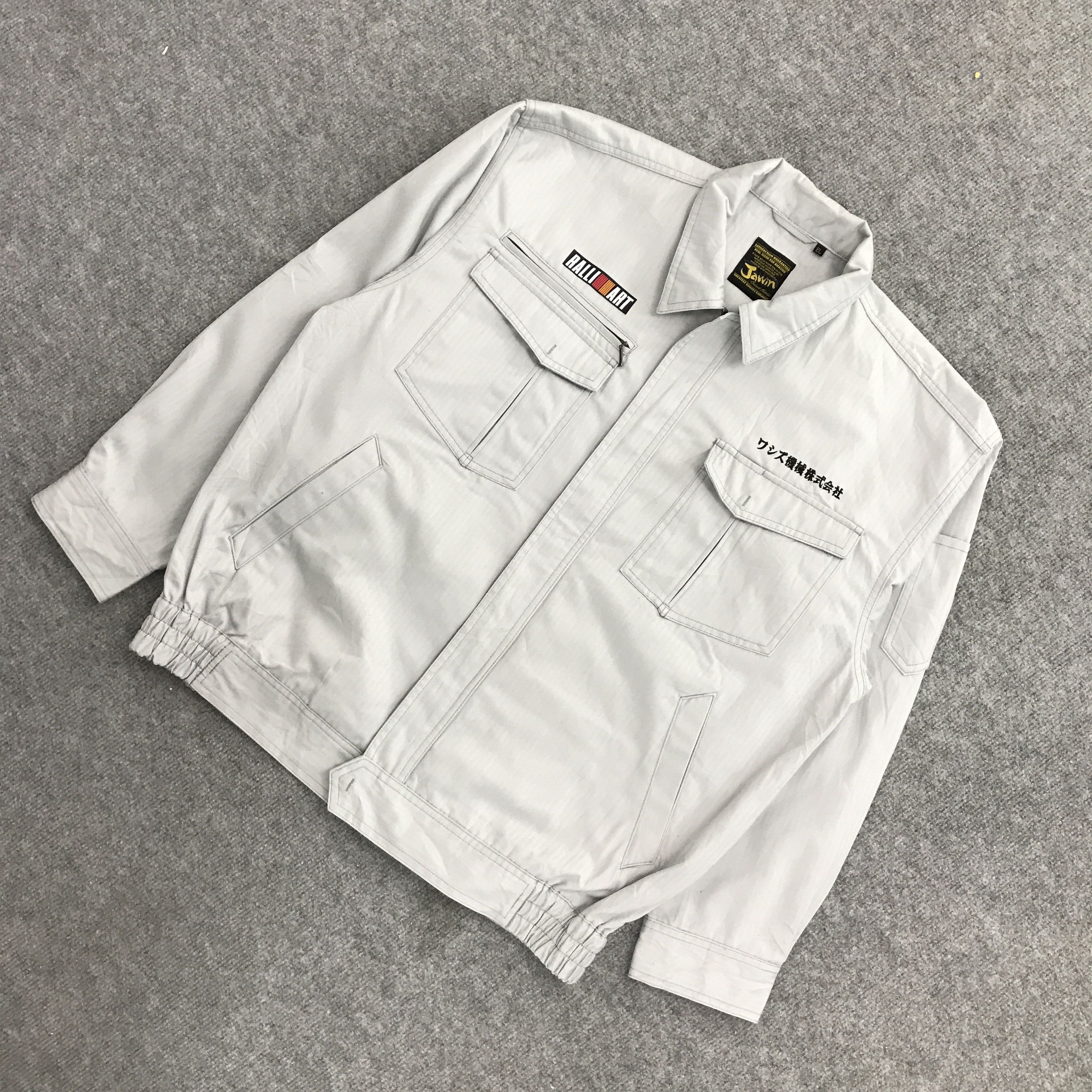 Japanese Brand MITSUBISHI RALLIART ZIPPER UNIFORM WORK CUSTOM JACKET Size US L / EU 52-54 / 3 - 4 Thumbnail
