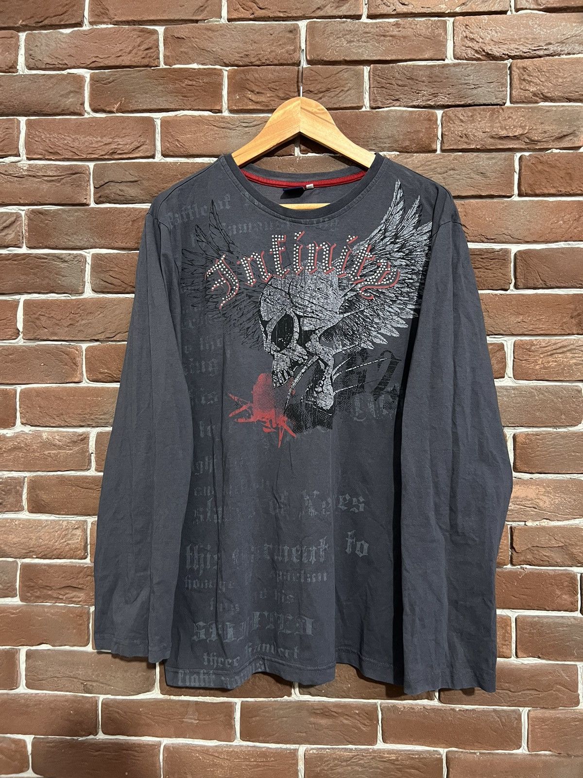Affliction Vintage Y2K Skull AOP like ed hardy Tshirt hype drip 00s Size US L / EU 52-54 / 3 - 1 Thumbnail