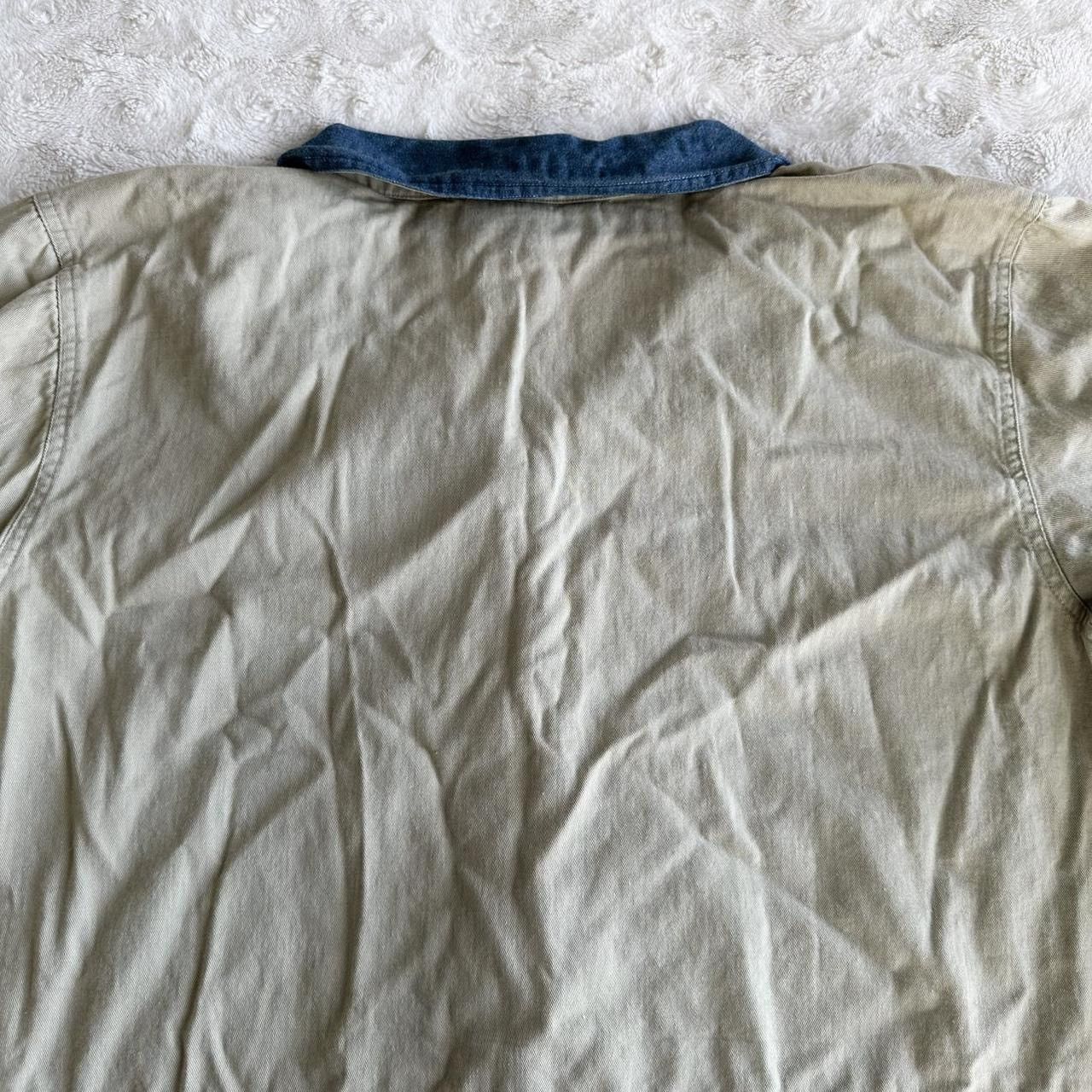 Other Vintage Chore Coat Jacket Womens 1X Beige Barn Denim Collar Size XL / US 12-14 / IT 48-50 - 5 Thumbnail