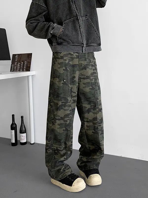 Japanese Brand Retro loose straight leg high street casual jeans Size US 32 / EU 48 - 4 Thumbnail