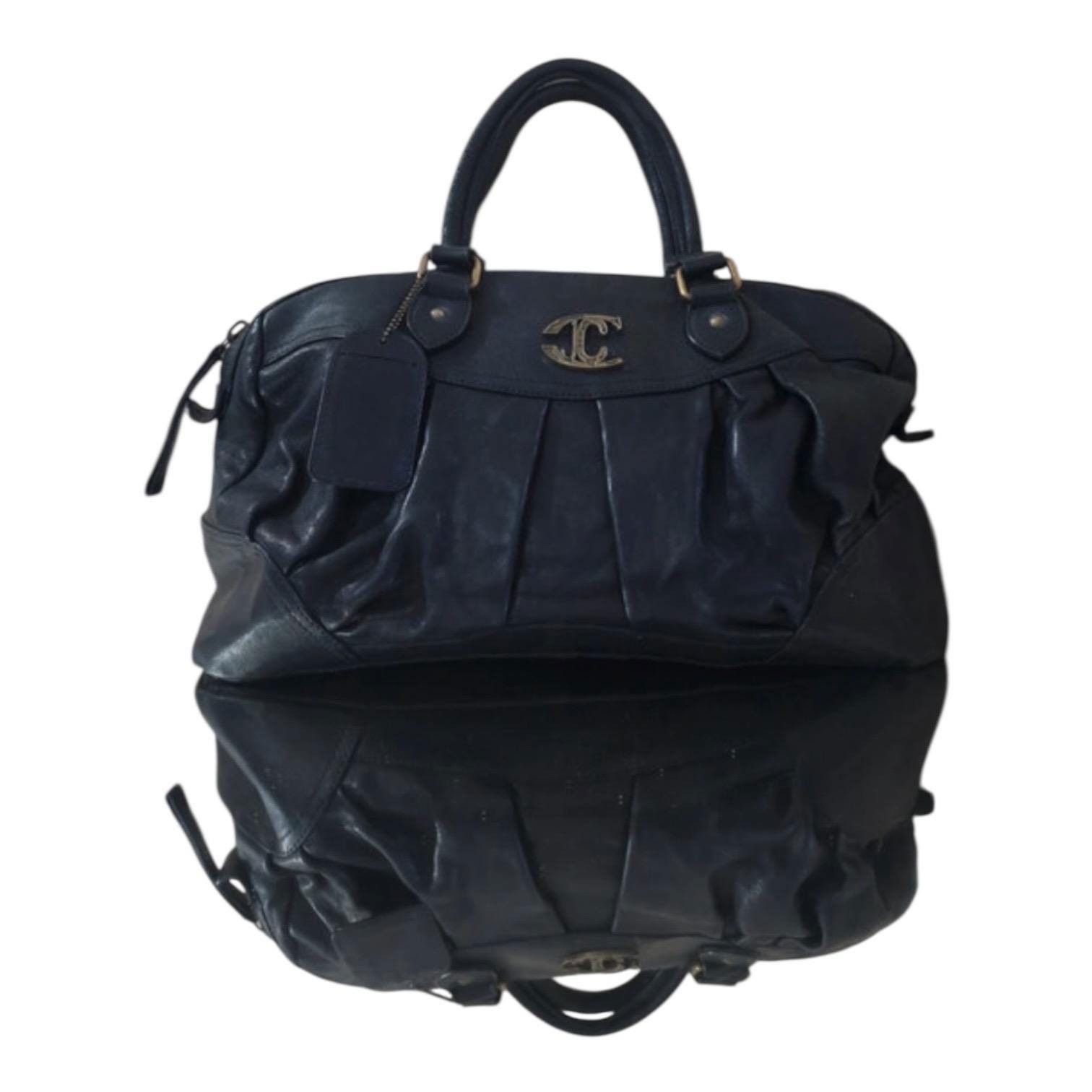 Roberto Cavalli The Cavalli Big Pleated Leather Shoulder Bag Size ONE SIZE - 2 Thumbnail