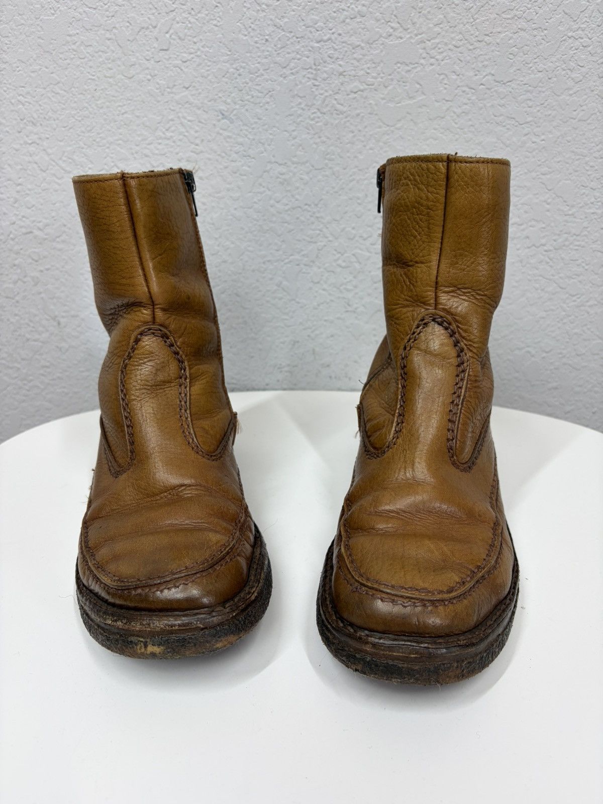 If Six Was Nine Vintage Y2K Guidi CCP Style Distressed Leather Biker Boots Size US 9 / EU 42 - 5 Thumbnail
