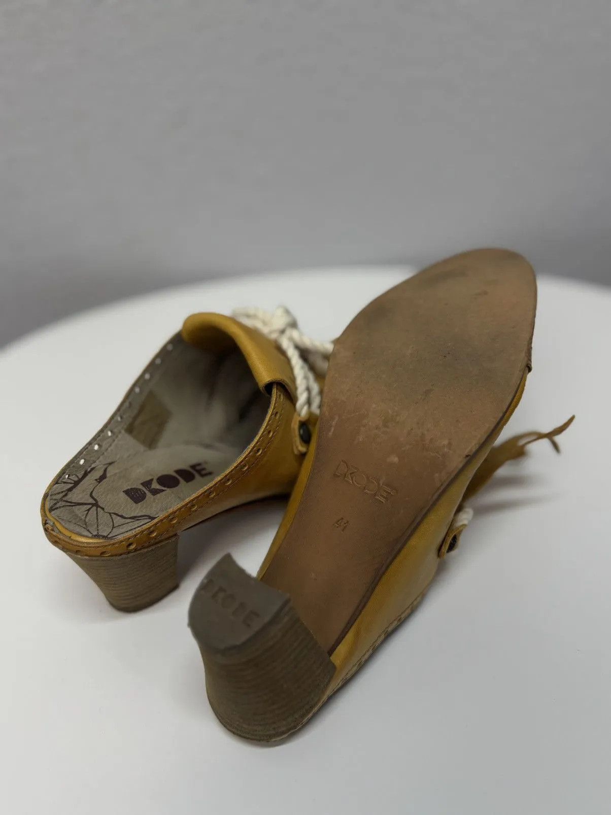 Other Vintage Ankle Leather Boots Sandals Yellow Prada Style Opium Size US 8 / EU 41 - 12 Thumbnail