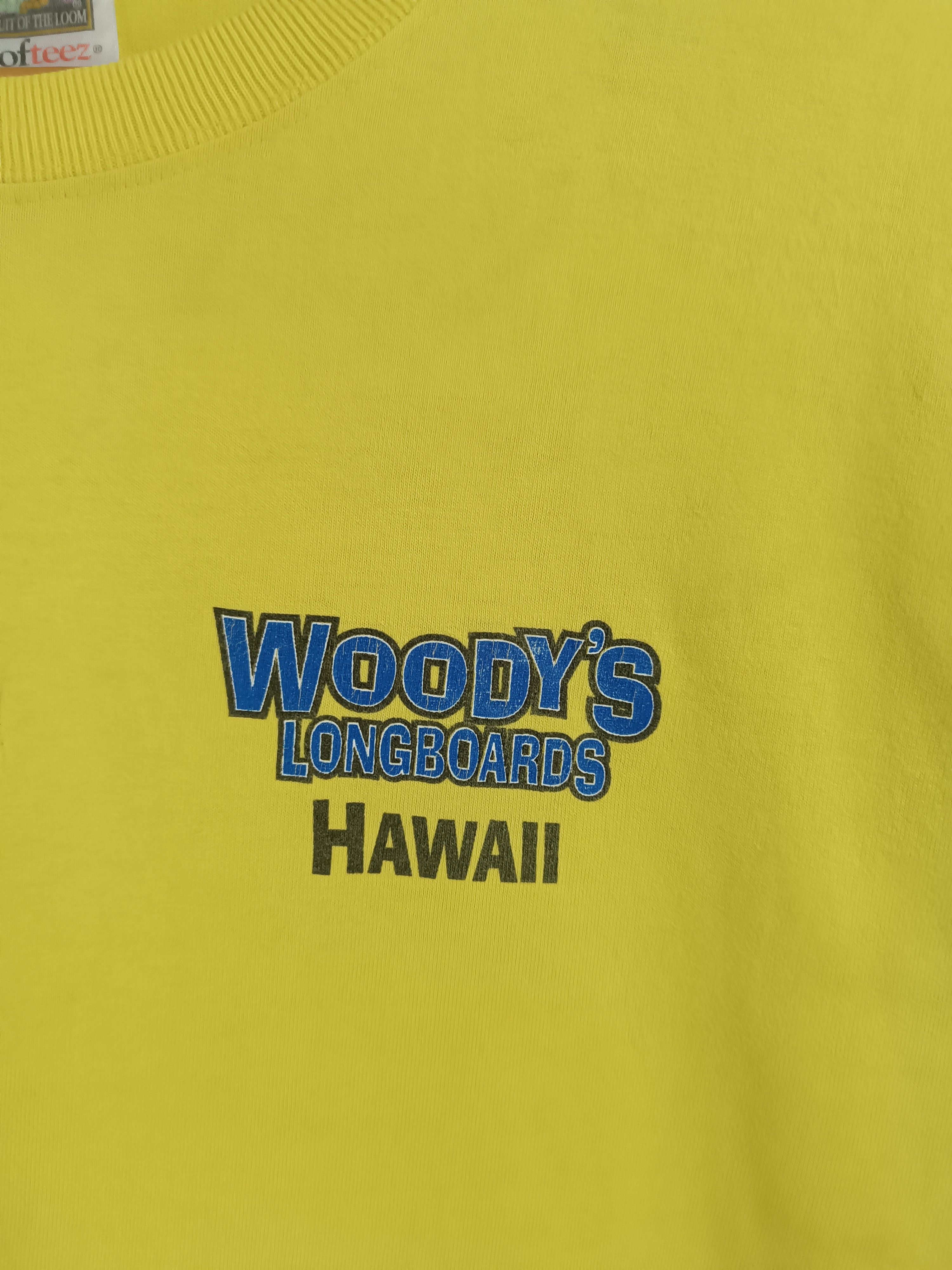 Vintage VINTAGE 90'S WOODY'S LONGBOARD HAWAII ALOHA SEXY BEACH TEE Size US L / EU 52-54 / 3 - 8 Thumbnail