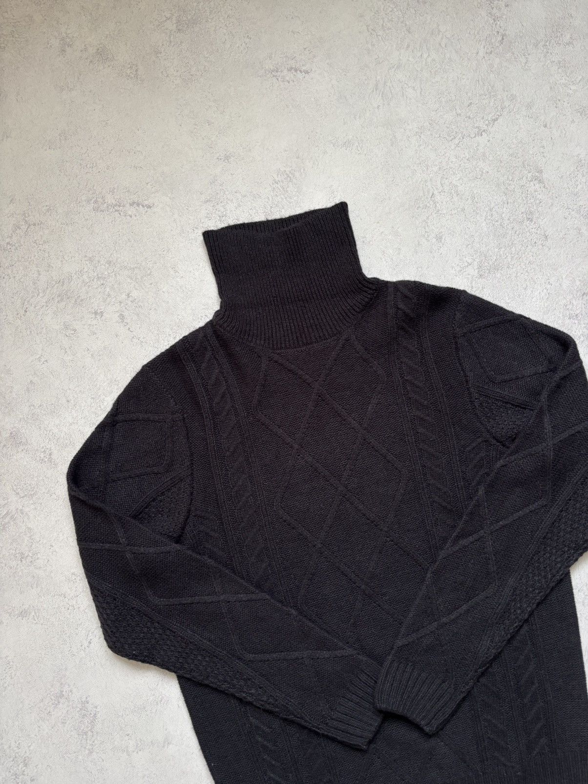 Folk Folk Dark Grey Cable Roll Neck Jumper Knit Sweater Size 4 Size US S / EU 44-46 / 1 - 4 Thumbnail