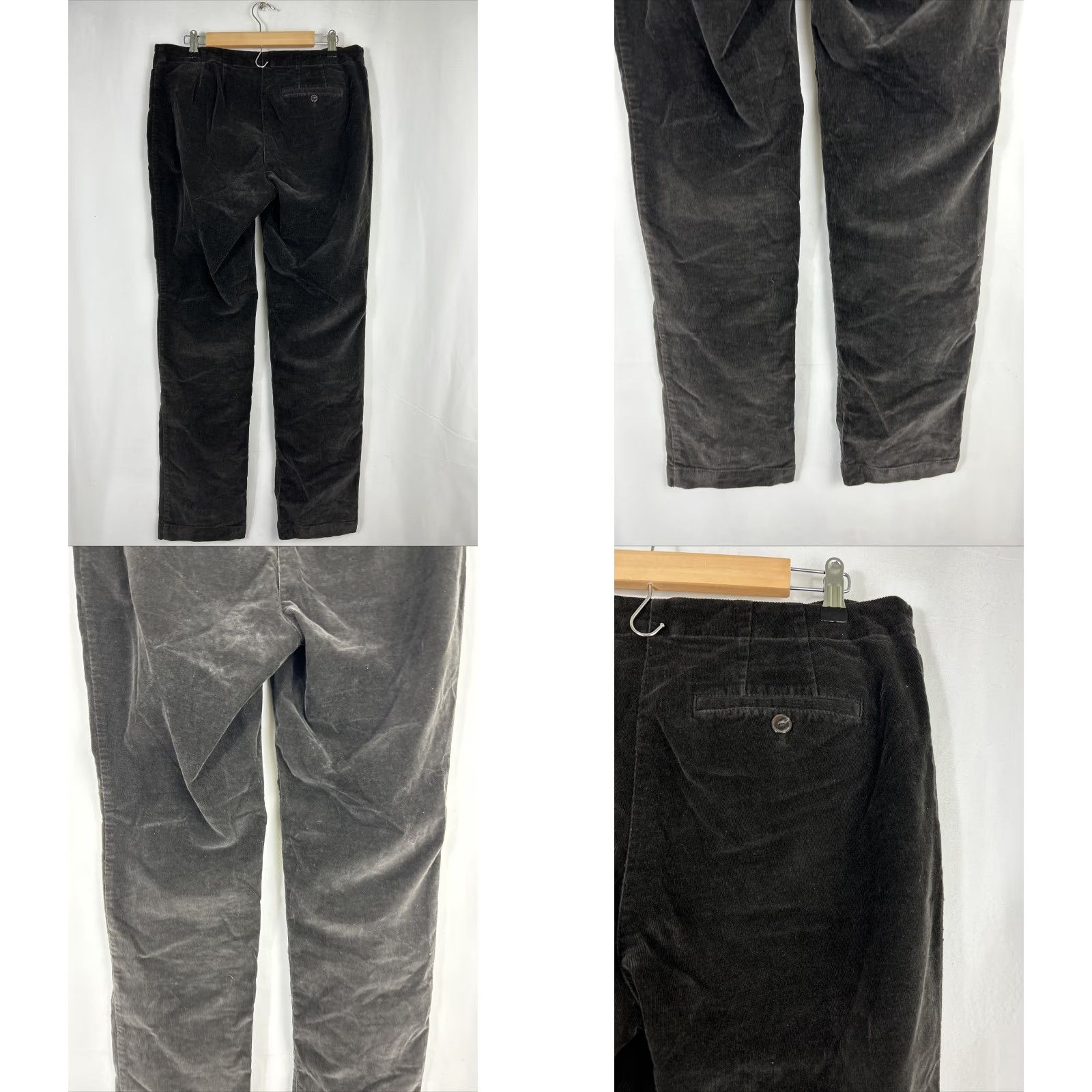 J. Jill J. Jill Womens Pants Size 12 Black Wash Corduroy Mid Rise Cotton Blend 34x30 Size 24" / US 00 / IT 34 - 8 Thumbnail