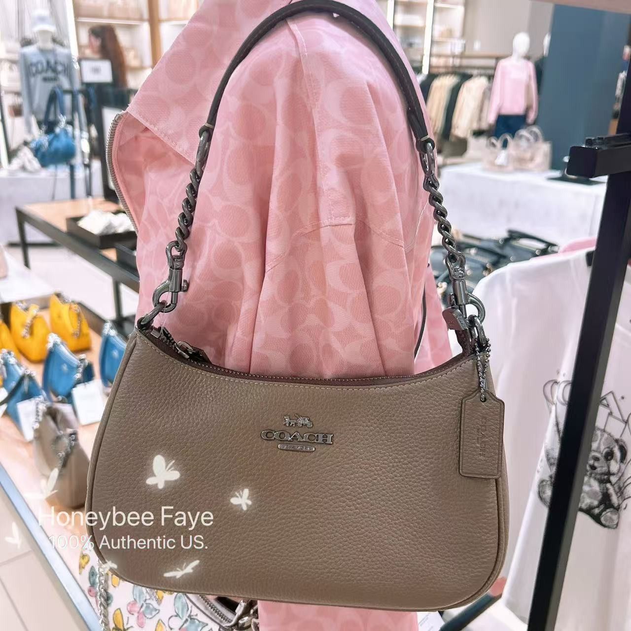 ★Coach★ terry shoulder bag CV937 SV/SV NWT COACH CV937 TERI SHOULDER BAG Crystal Silver | eBay