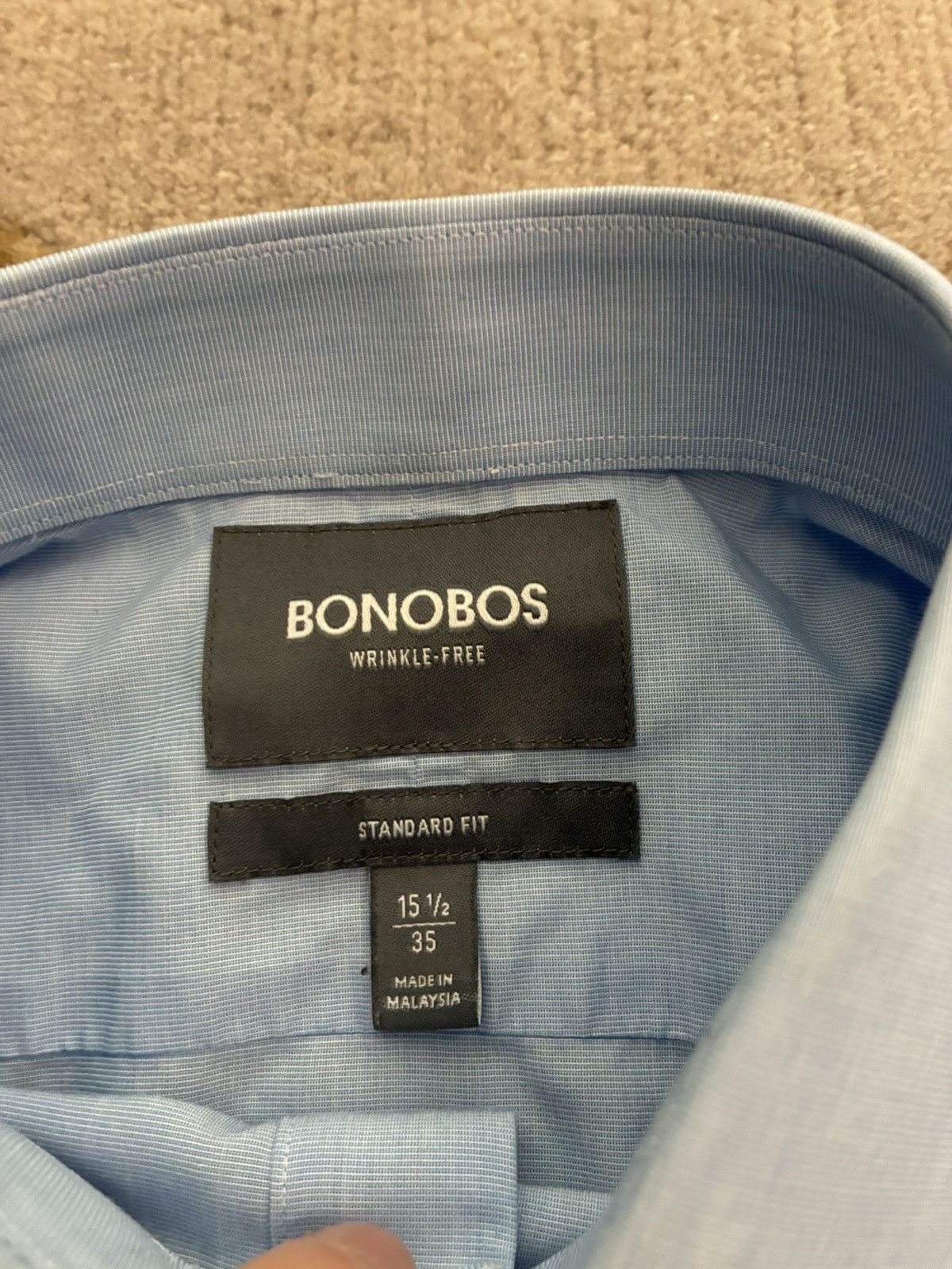 Bonobos Bonobos Wrinkle-Free Standard Fit Dress Shirt 15.5, 35 Size US M / EU 48-50 / 2 - 2 Thumbnail