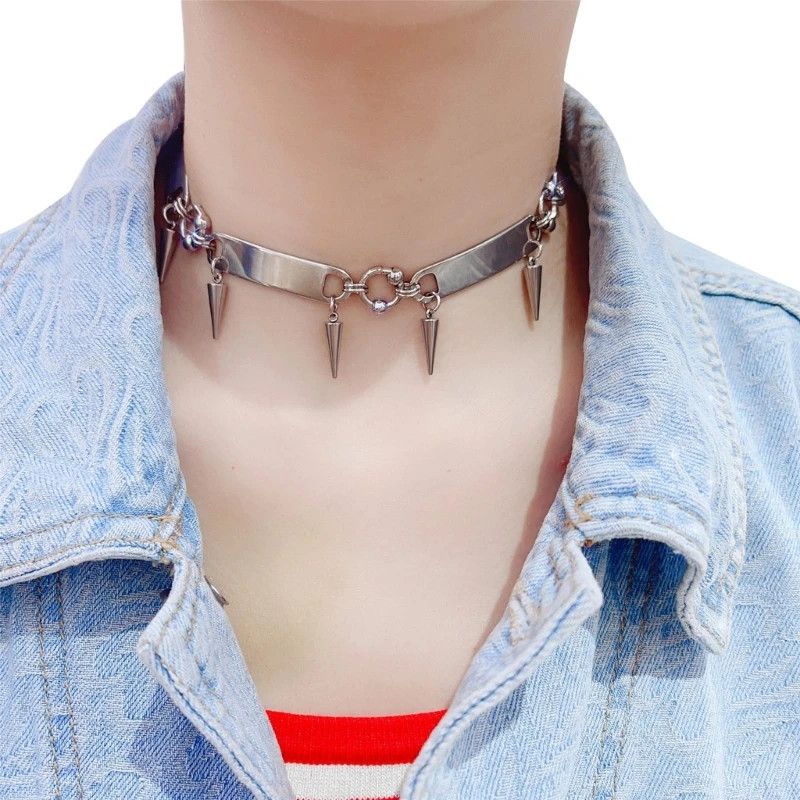 Jewelry Rivet Choker Necklace Clavicle Chain Size ONE SIZE - 3 Thumbnail