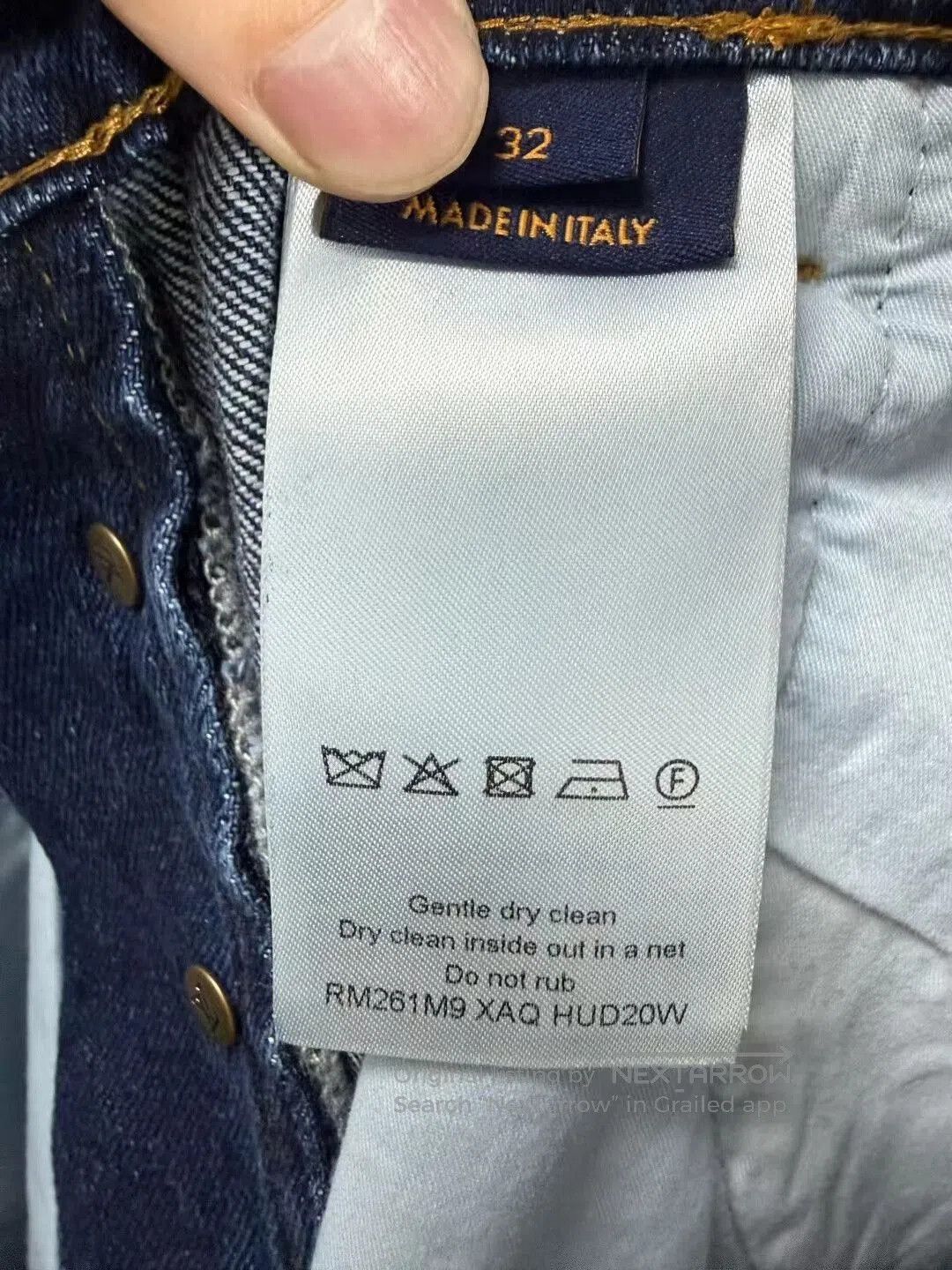 Louis Vuitton louis vuitton blue printed work jeans. Size US 32 / EU 48 - 4 Thumbnail