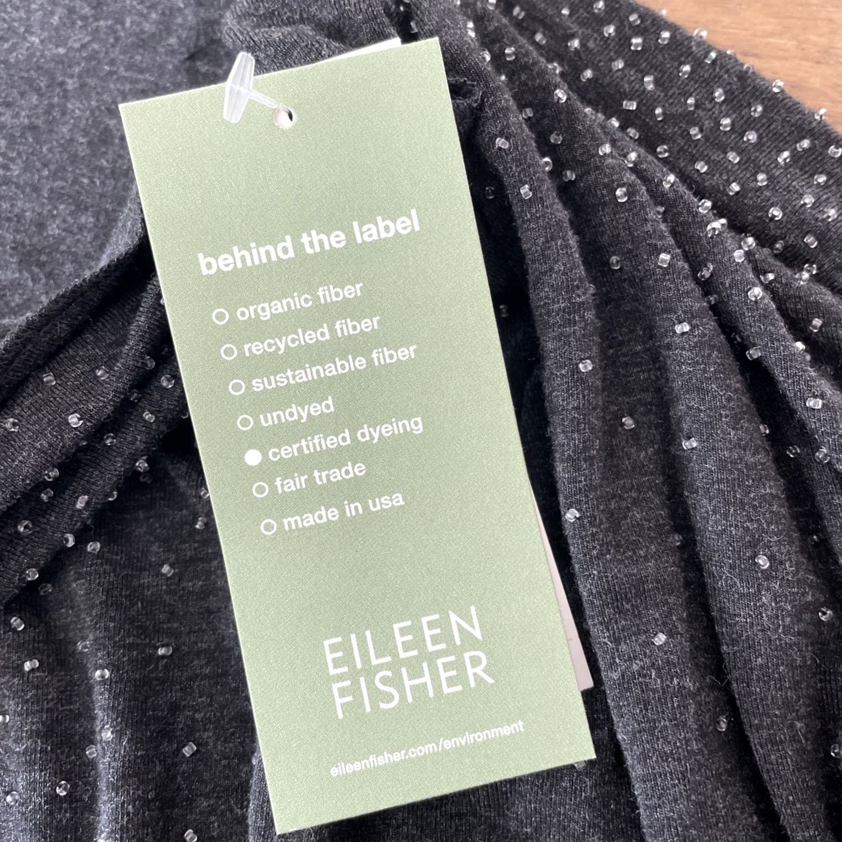 Eileen Fisher Eileen Fisher Beaded Drape Neck Tunic Longsleeve Womens 2XL Gray Pullover Cardigan/Sweater Size XXL / US 16-18 / IT 52-54 - 6 Thumbnail