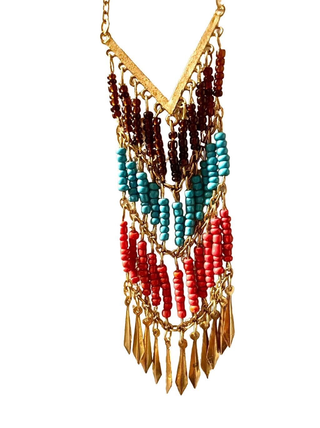 Vintage Vintage Southwest Chevron Beaded 70’s Necklace Size ONE SIZE - 12 Thumbnail
