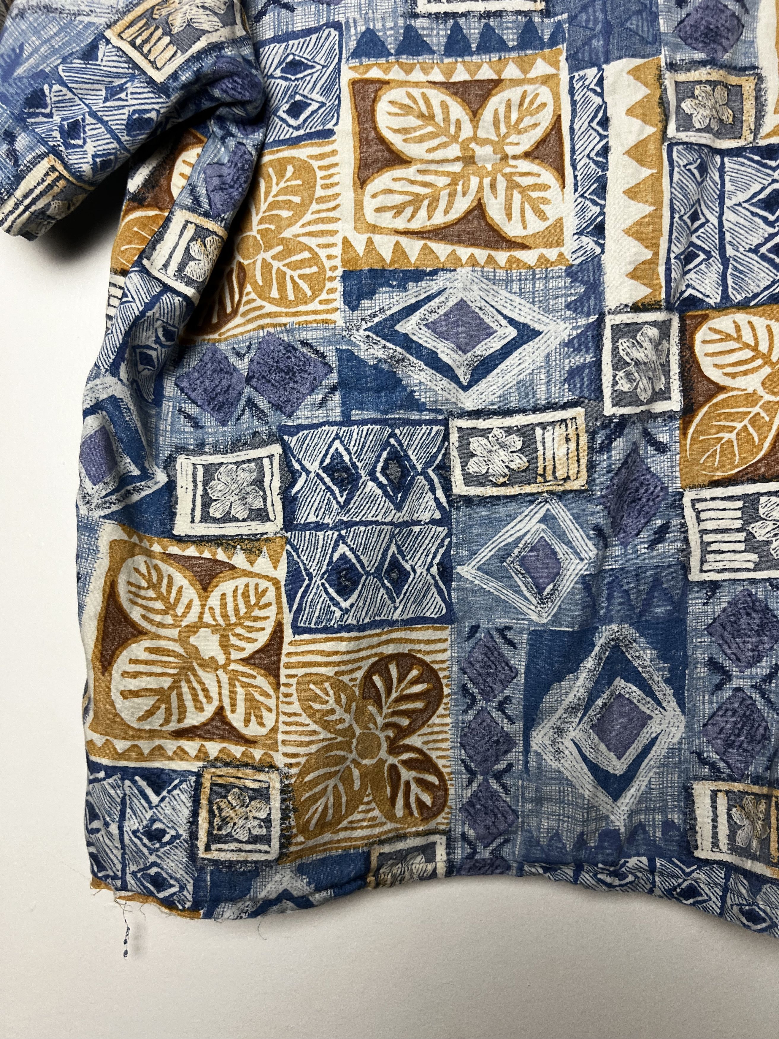 Vintage Vntg 70s Hawaiian Aloha Shirt: Barefoot in Paradise Abstract Size US L / EU 52-54 / 3 - 12 Thumbnail