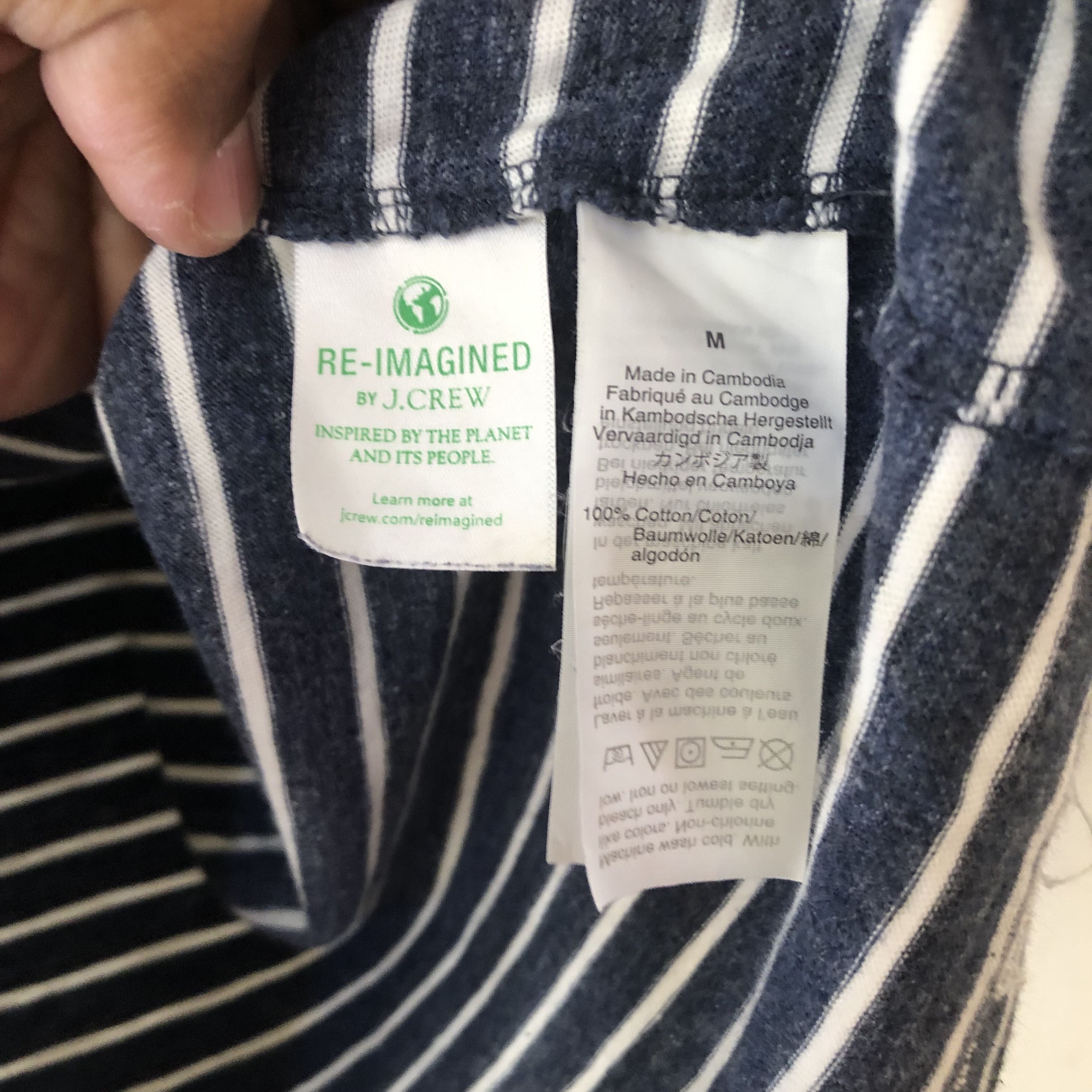 J.Crew J.Crew Knit Goods Slub Cotton T-shirt in Stripe Short Sleeve Size US M / EU 48-50 / 2 - 7 Thumbnail