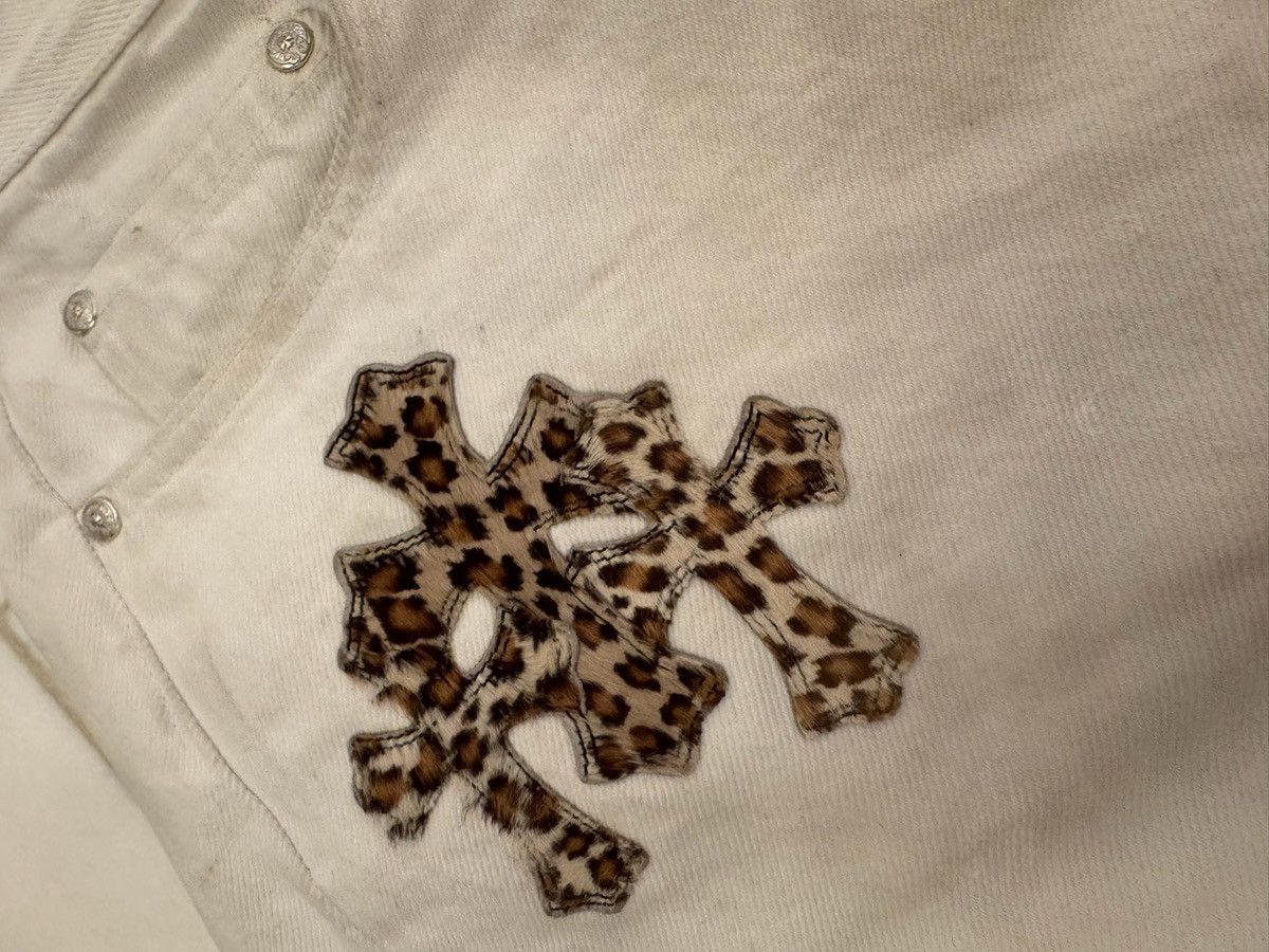 Chrome Hearts Chrome Hearts x Levis - White/ Leopard Cross patch denim Size US 33 - 17 Thumbnail