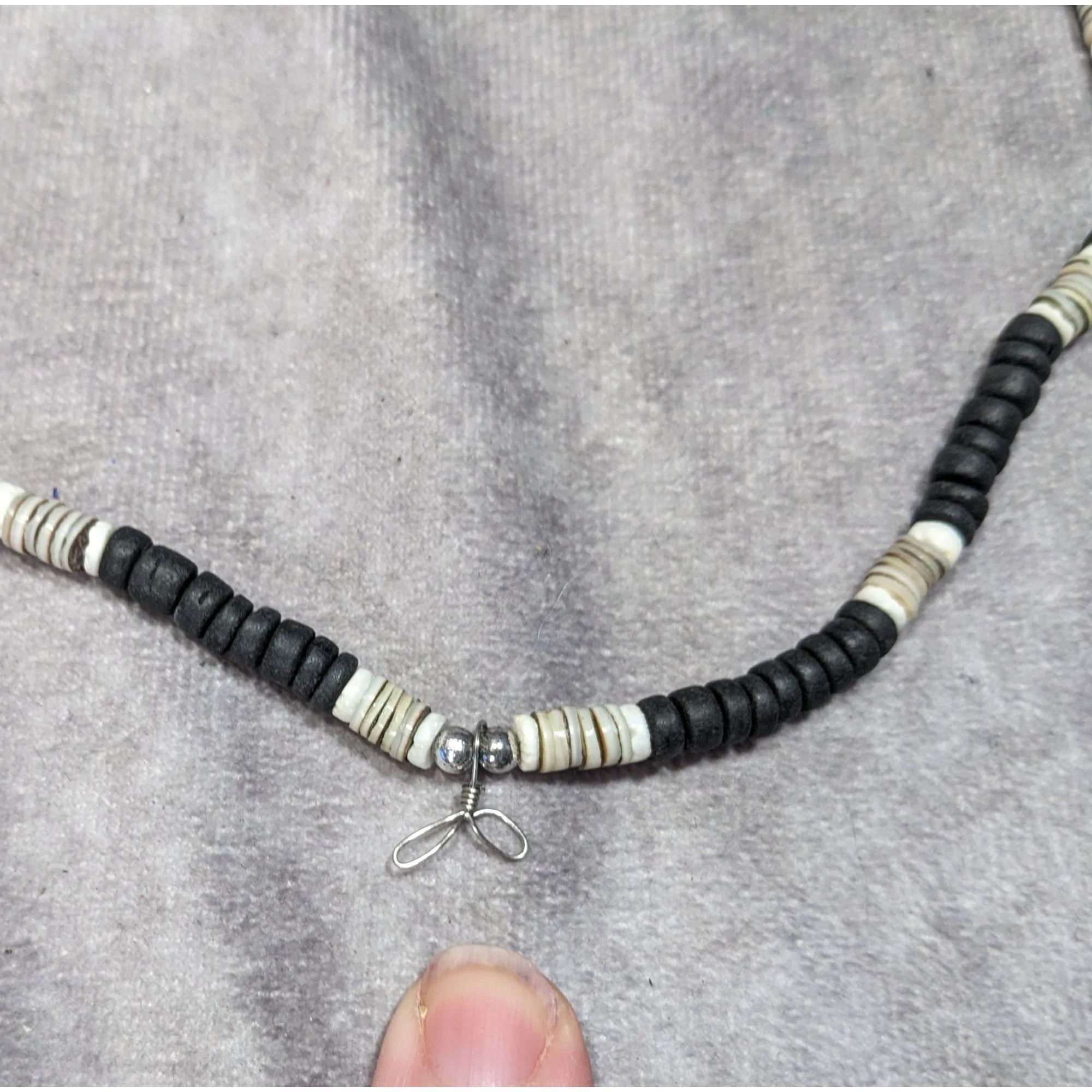Other Vintage Beachy Heishi Necklace Black And White With Loops Fo Size ONE SIZE - 3 Thumbnail