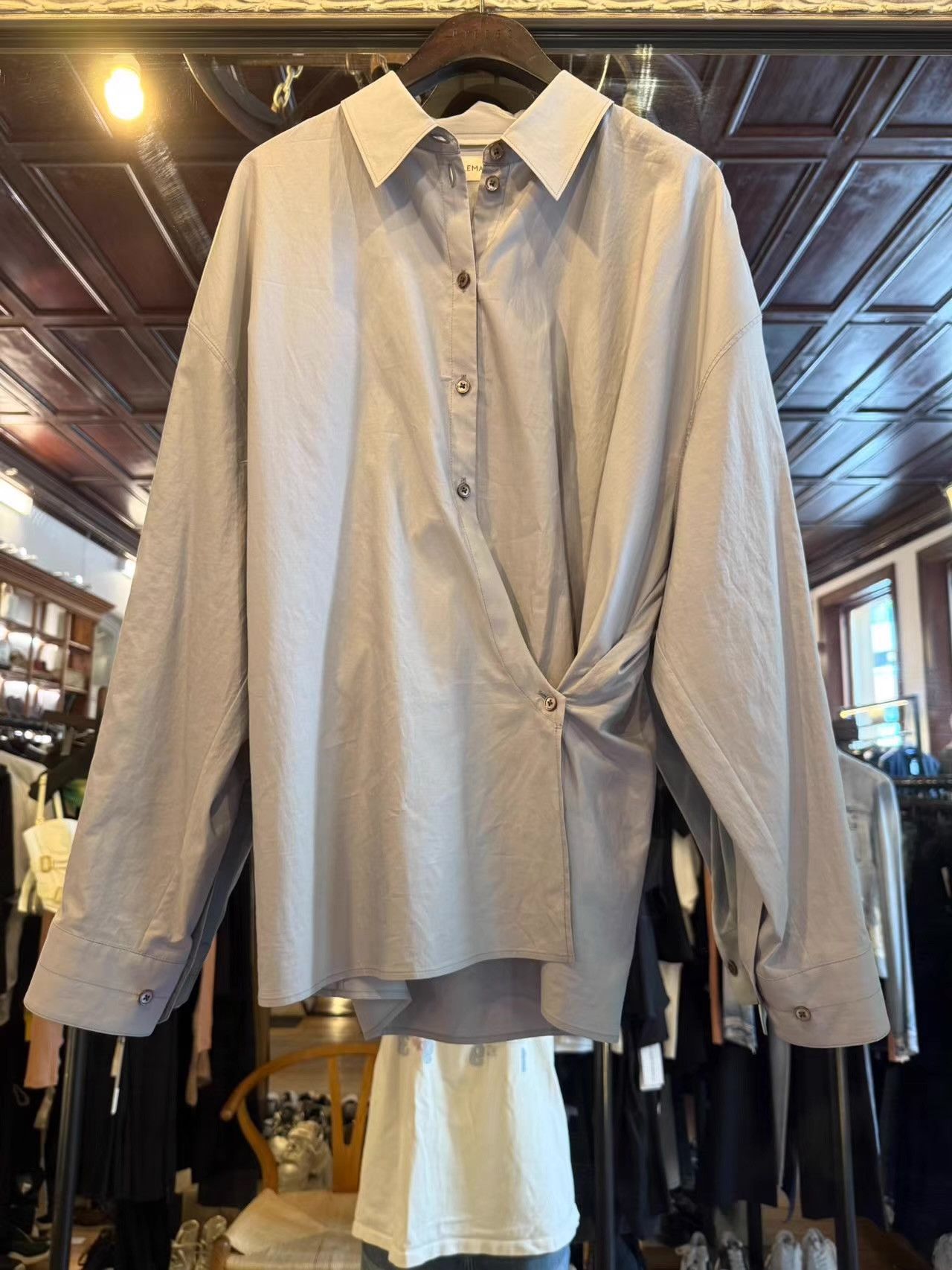 Lemaire LEMAIRE FW25 Straight‑Collar Twisted Shirt.Ｑ25 Size S / US 4 / IT 40 - 1 Thumbnail