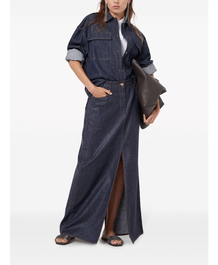 o1la1rc1a0425 Jean Blouse in Navy Blue