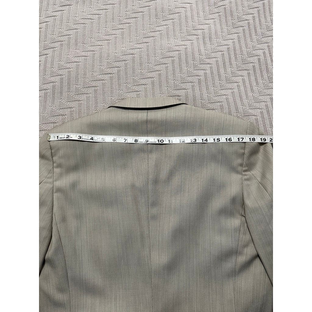 Ermenegildo Zegna Ermenegildo Zegna tan wool and silk two button blazer Size 40R - 11 Thumbnail