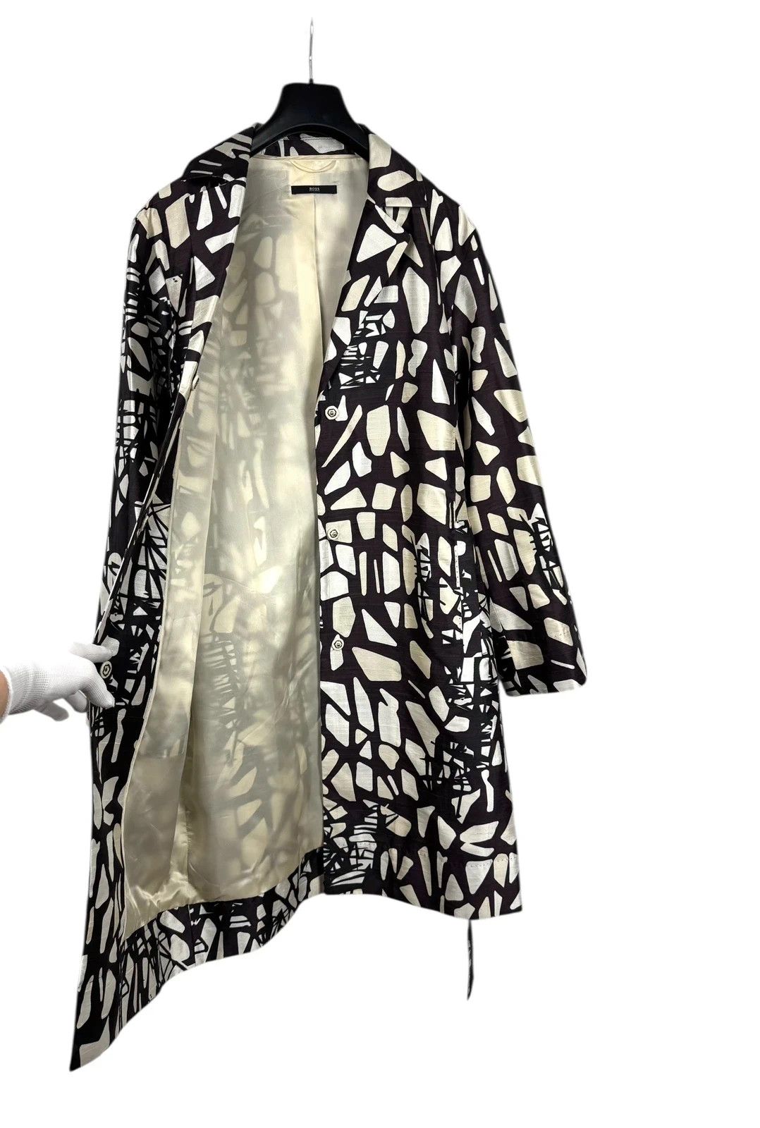 Hugo Boss Hugo Boss Silk Printed Belted Coat size UK10 IT42 Size M / US 6-8 / IT 42-44 - 11 Thumbnail