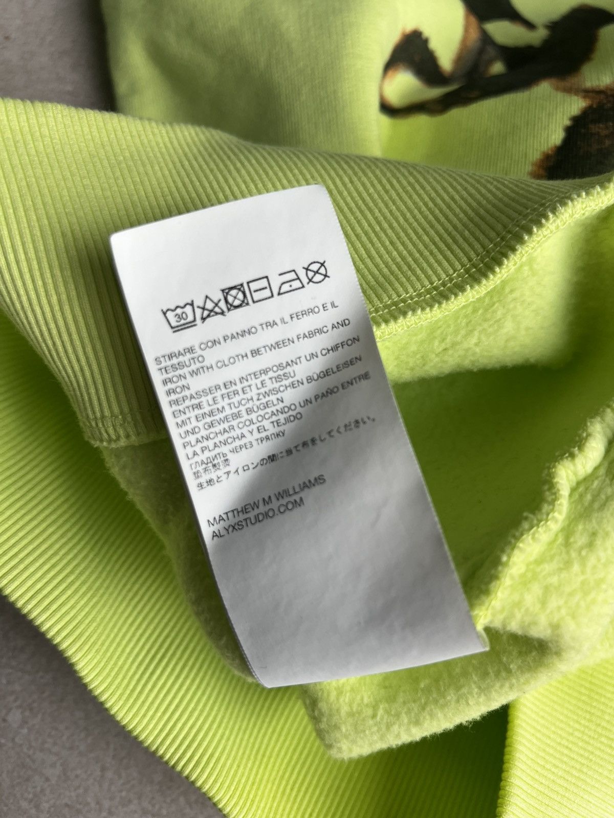 1017 ALYX 9SM × Alyx ALYX 9SM Acid Green Logo Sweatshirt, L-XL Size US L / EU 52-54 / 3 - 5 Thumbnail