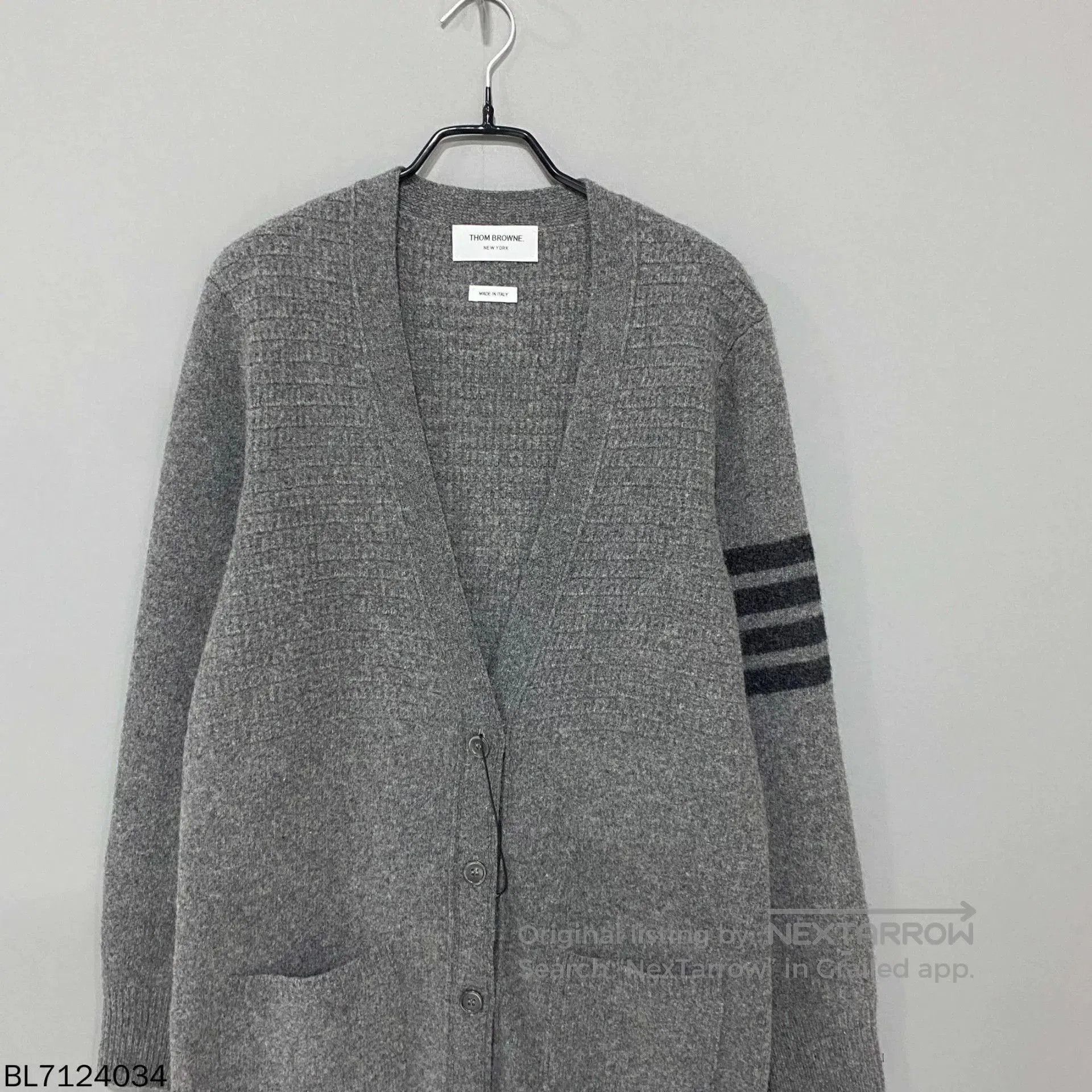 Thom Browne Gray Long Wool Cardigan Thom Browne. Size US XXS / EU 40 - 2 Thumbnail
