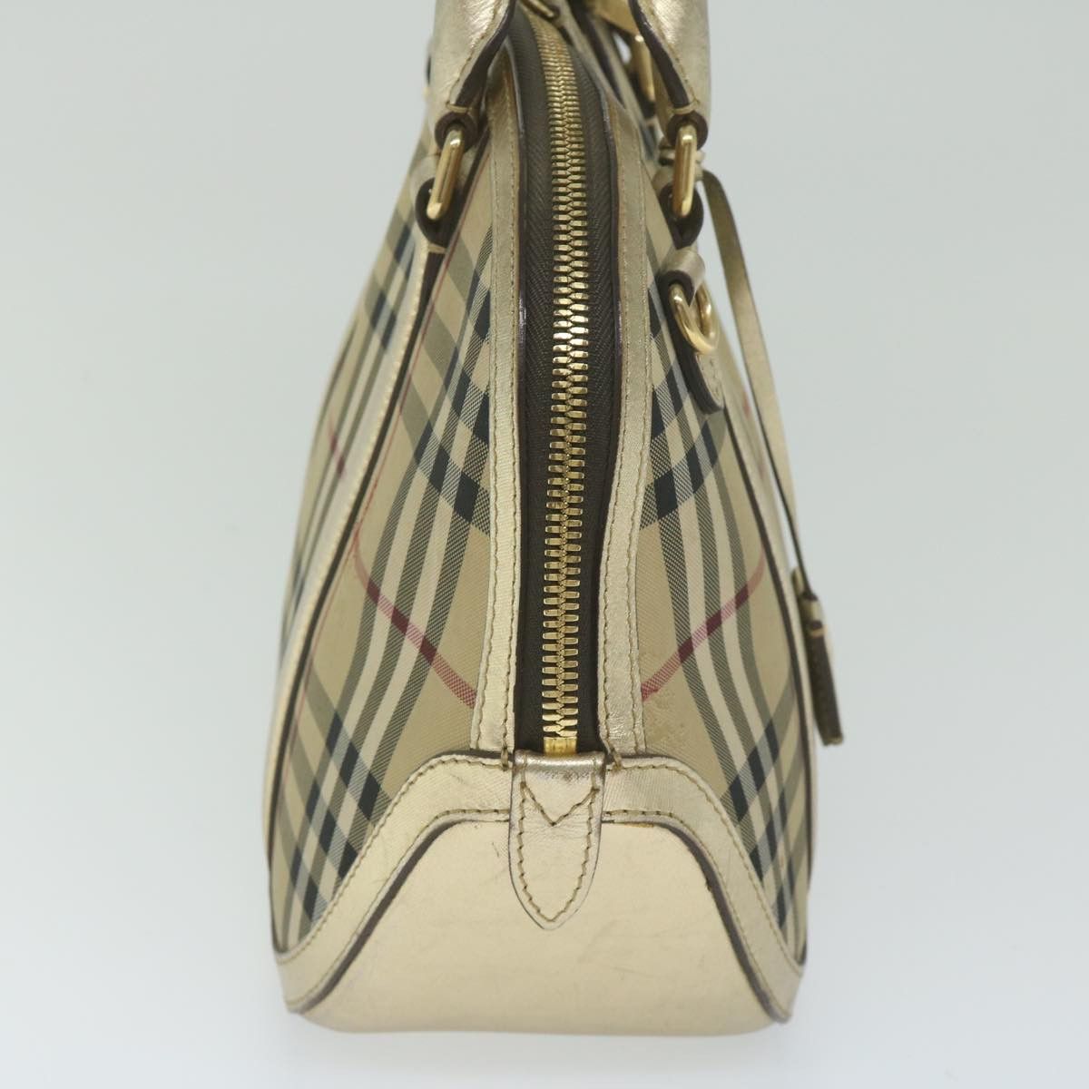 Burberry Burberry Nova Check Hand Bag Nylon Canvas Beige Size ONE SIZE - 4 Thumbnail