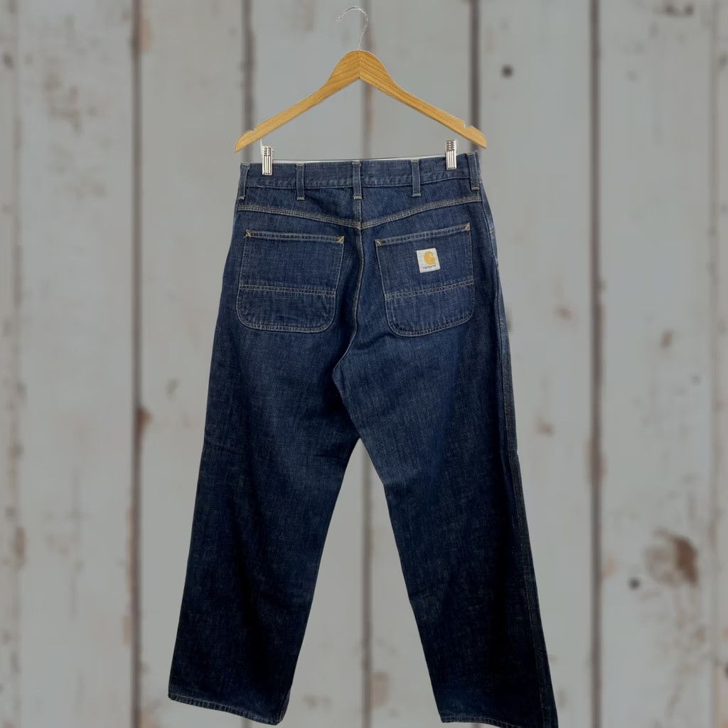 Carhartt VINTAGE Carhartt Jeans 90s Blue 34/32 Men Jeans 90s Vintage Carhartt Work Jeans Mens Blue 90s Size US 34 / EU 50 - 1 Thumbnail