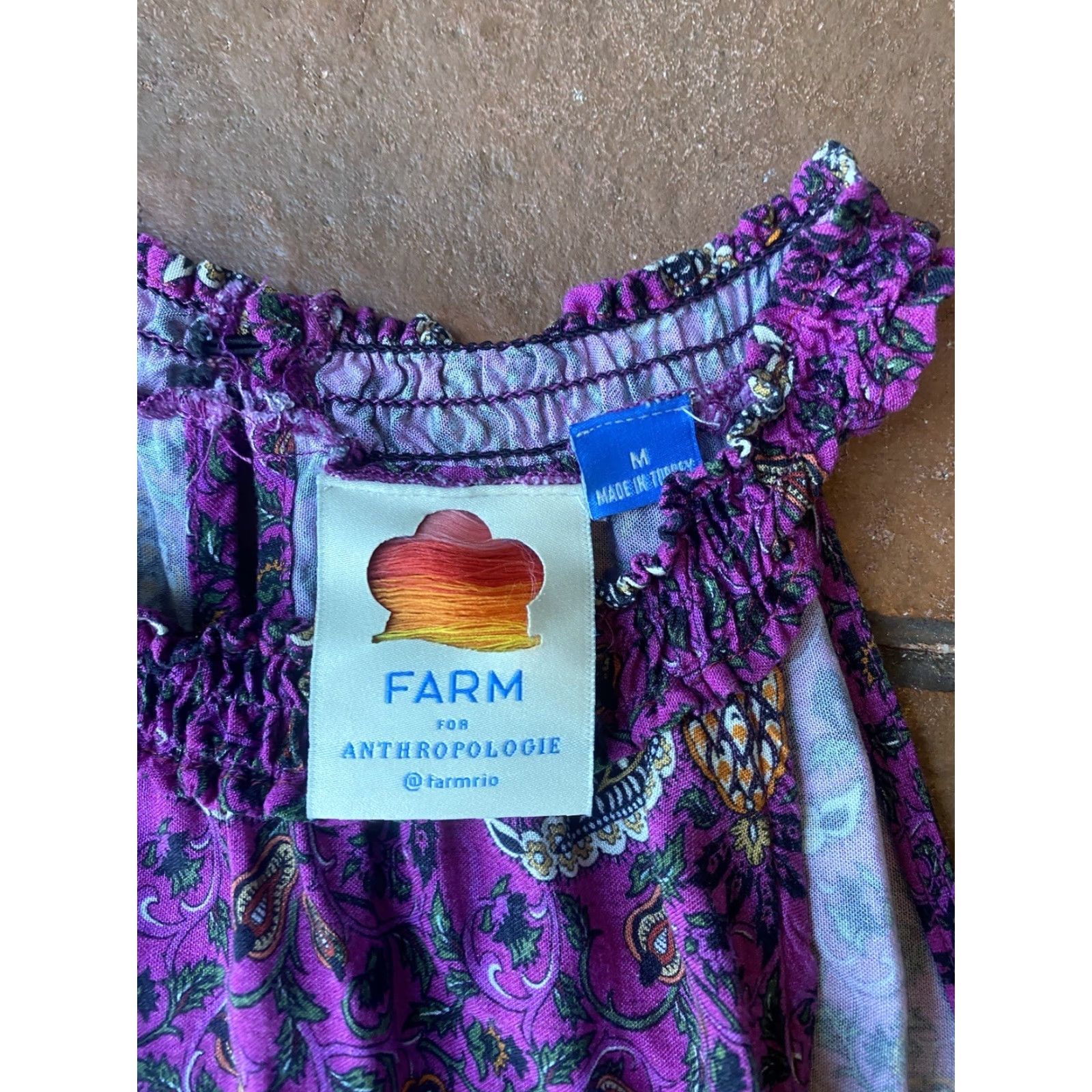 Farm Rio Farm Rio Anthropologie Mikah Blouse Ladies Medium Multicolor Floral Halter Top Ruffle Sleeveless High Neck Flower Size M / US 6-8 / IT 42-44 - 2 Thumbnail