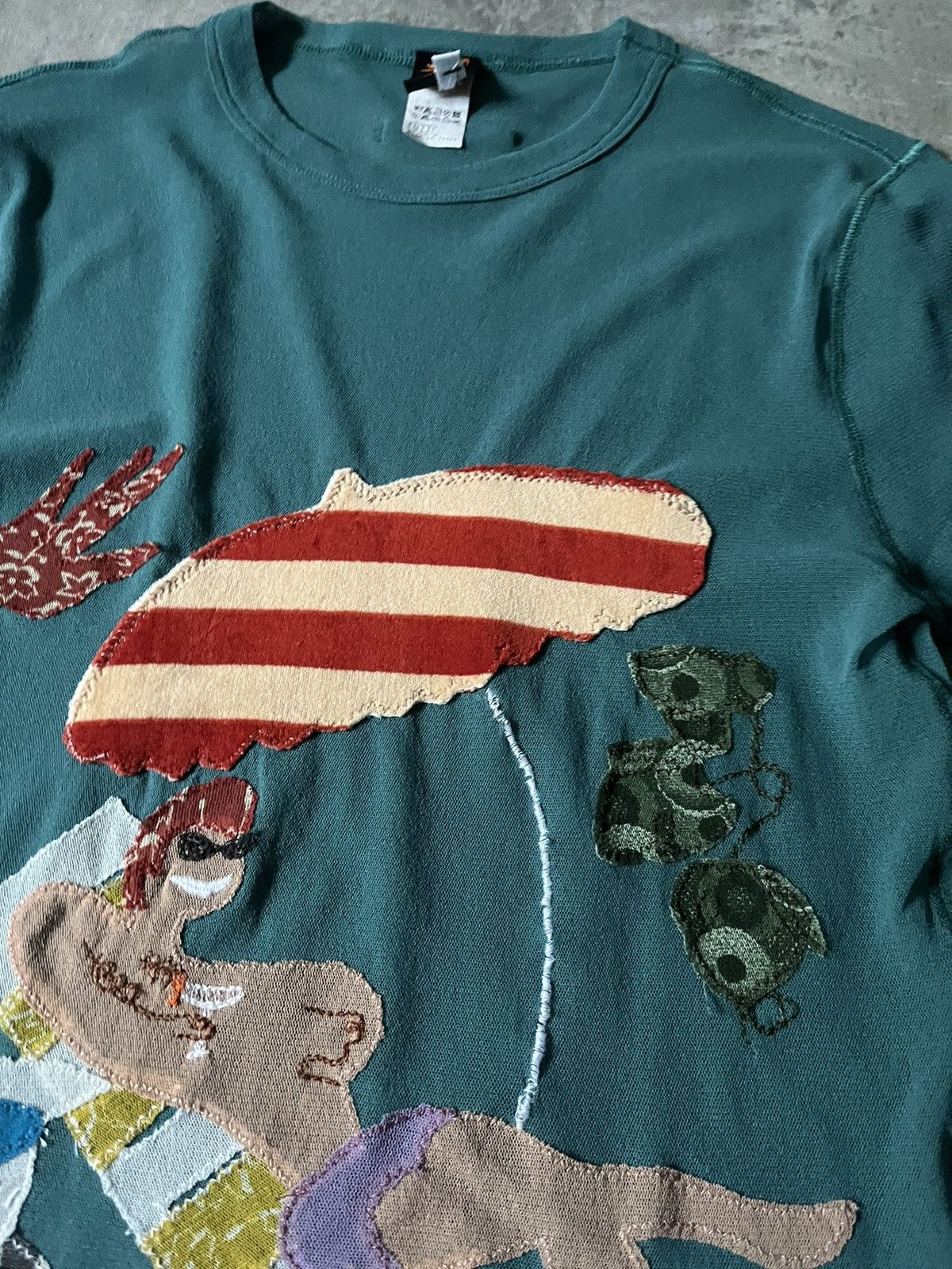 Jean Paul Gaultier Vintage Jean Paul Gaultier mesh T-shirt turquoise Size M / US 6-8 / IT 42-44 - 4 Thumbnail