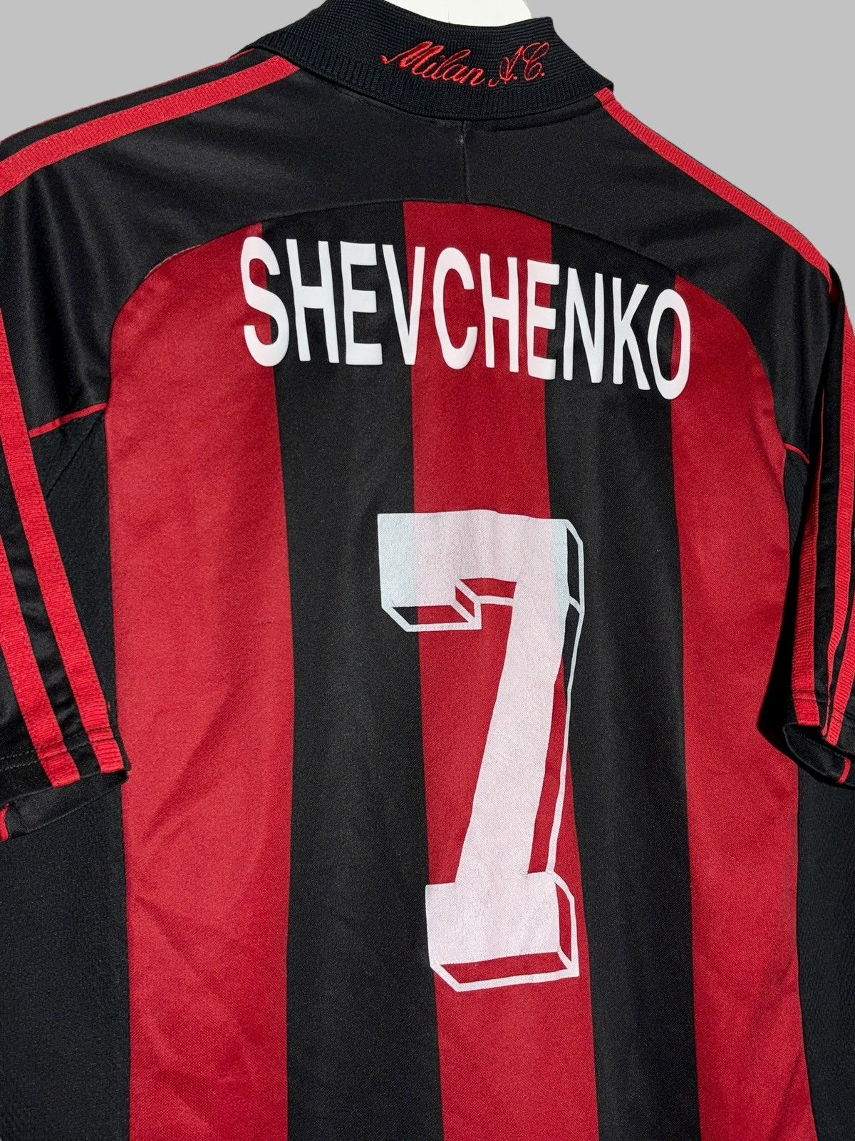 Adidas #7 Shevchenko AC Milan 2000-2002 Home Football Shirt Adidas Size US L / EU 52-54 / 3 - 9 Thumbnail