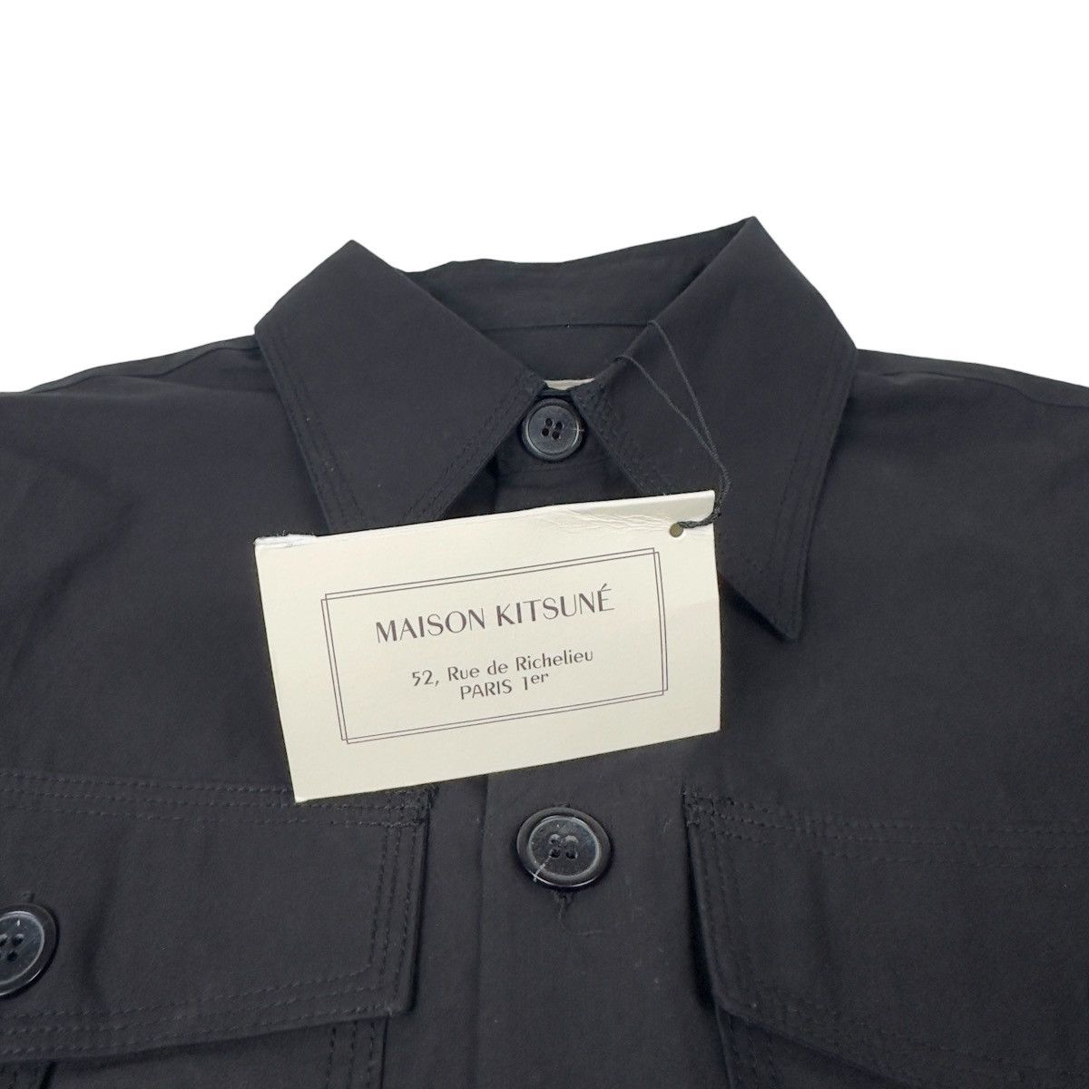 Maison Kitsune Maison Kitsune Paris Mens Black Button Down Shirt Small Size US S / EU 44-46 / 1 - 2 Thumbnail
