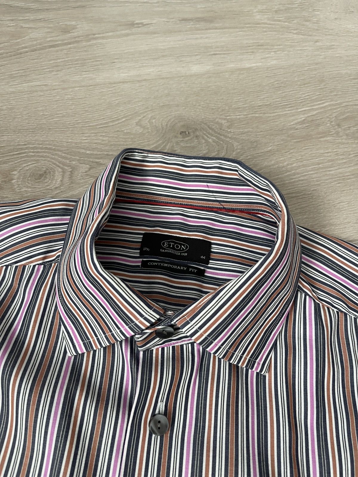 Eton Designer striped eton shirt Size US XXL / EU 58 / 5 - 10 Thumbnail