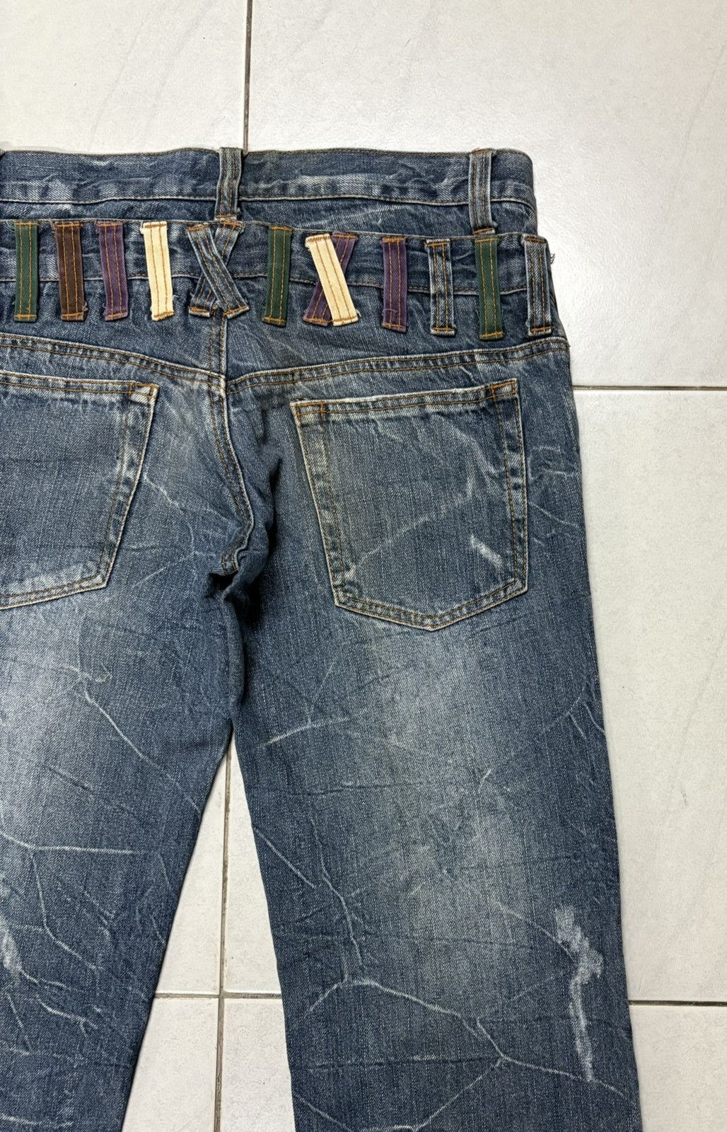 Japanese Brand Japanese International World Streetwear Double Waist Denim Size US 30 / EU 46 - 14 Thumbnail