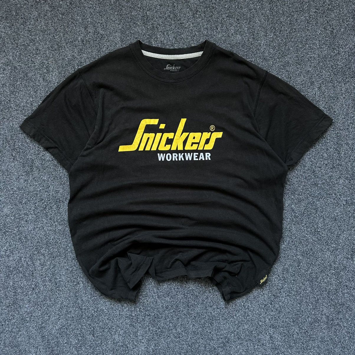 VTG Adult Snikers Work Wear T-shirts Big Logo Size L Trashed